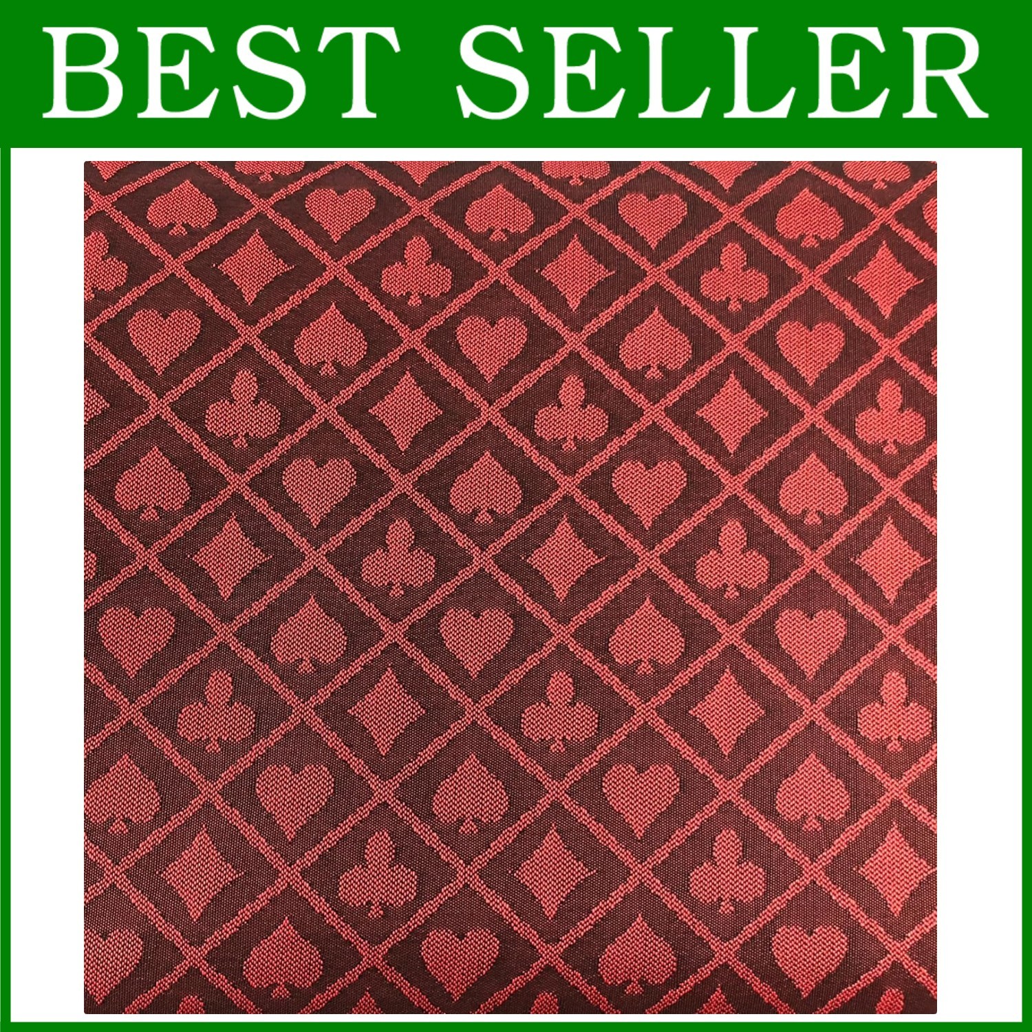Speed Cloth Poker Table Cover - Red - 108X60 Inch