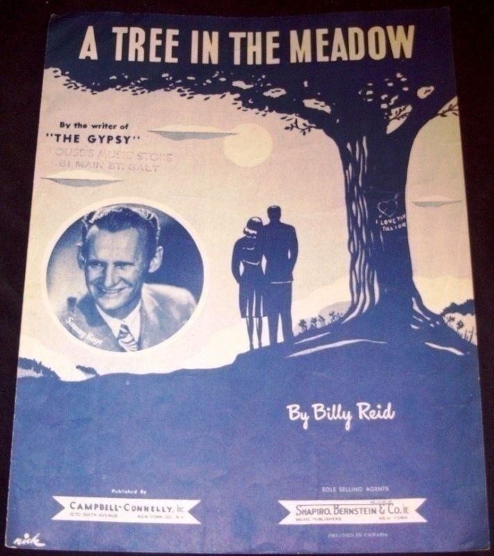 Sheet Music A Tree In The Meadow Billy Reid