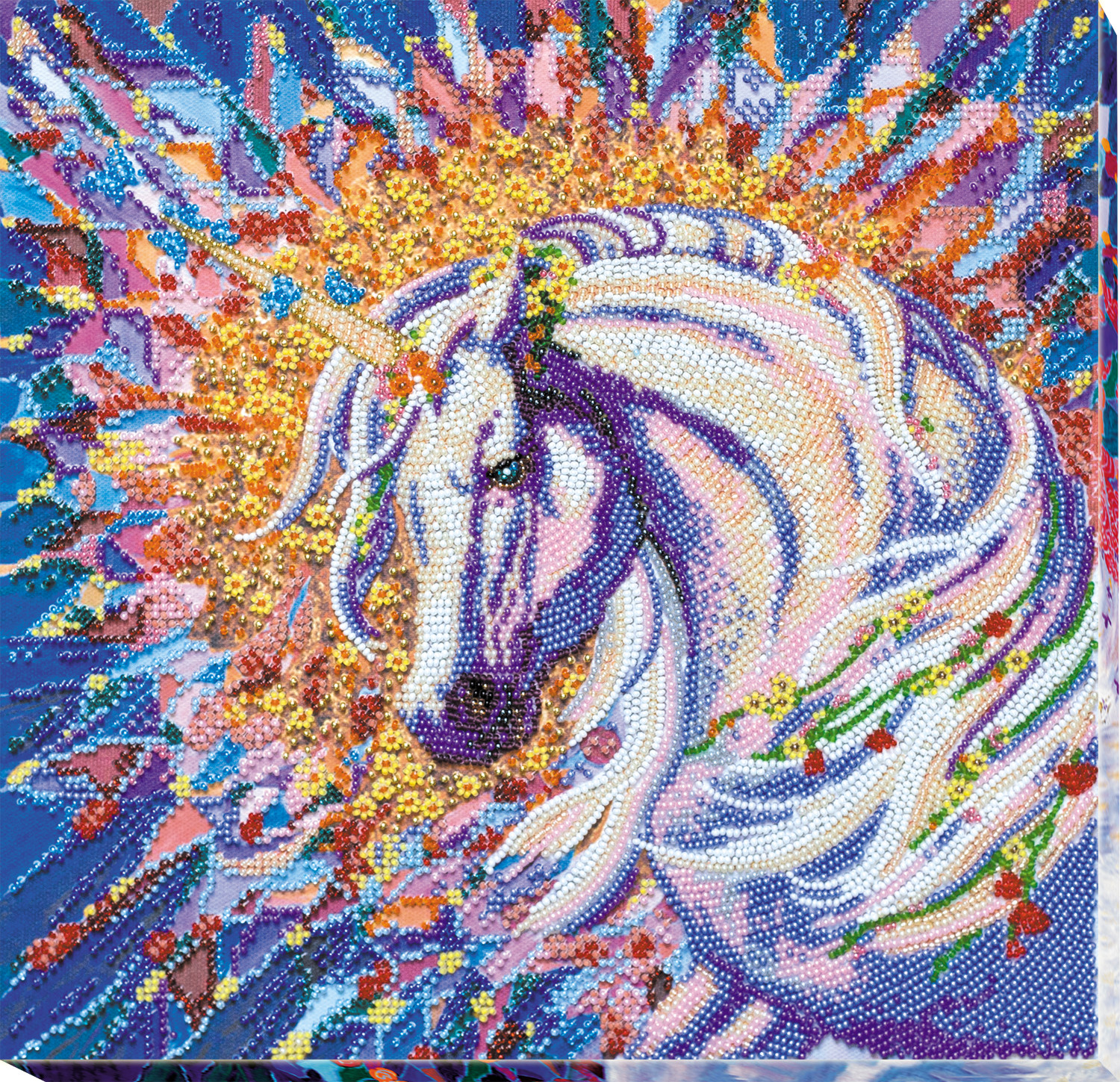 Bead Embroidery Kit "Messenger of happiness" Stitching Handmade Beadwork