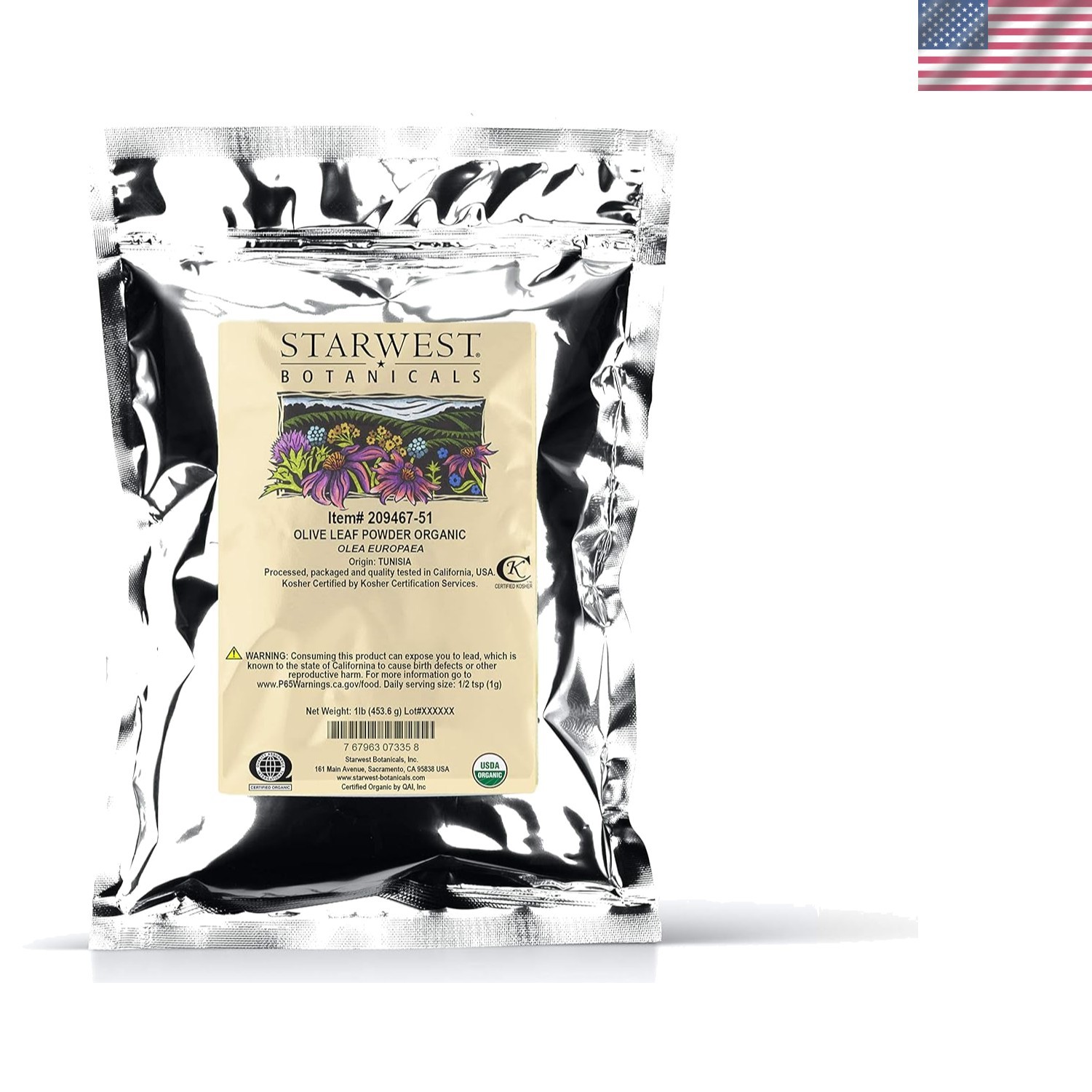 Organic Olive Leaf Powder, 1 Pound