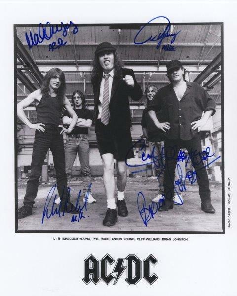 REPRINT -  AC/DC Band Angus Young Signed 8 x 10 Photo Poster ACDC Man Cave