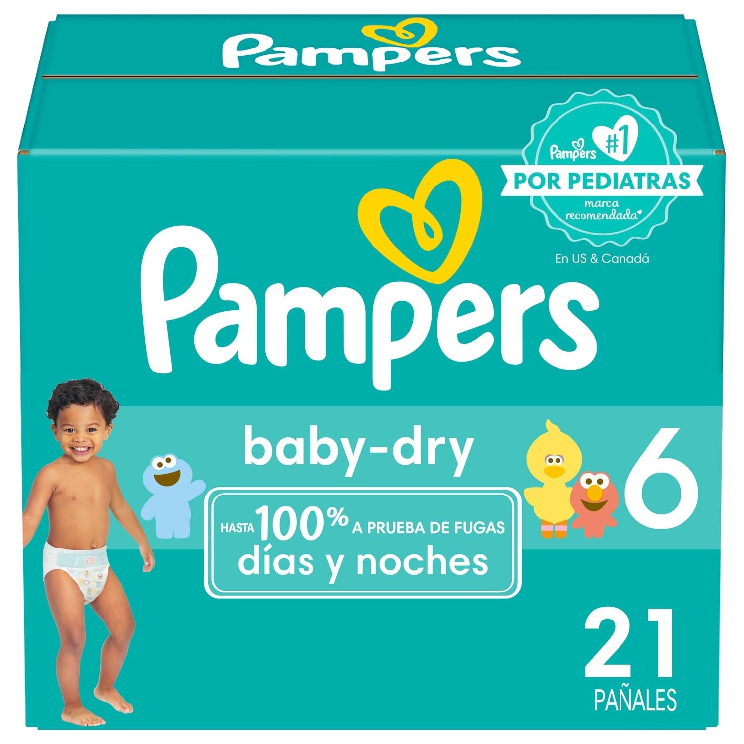 Pampers Baby Dry Diapers Size 6-21 ct 6, Multicolor 