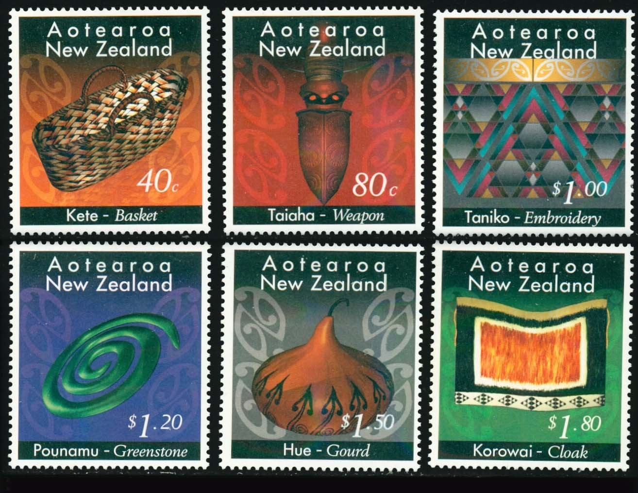 New Zealand Scott 1329-1334 Mint never hinged.