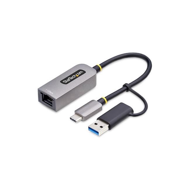 Startech C21GAUSBETHERNE USB-C to Ethernet Adapter with USB-A Dongle - 10-100...
