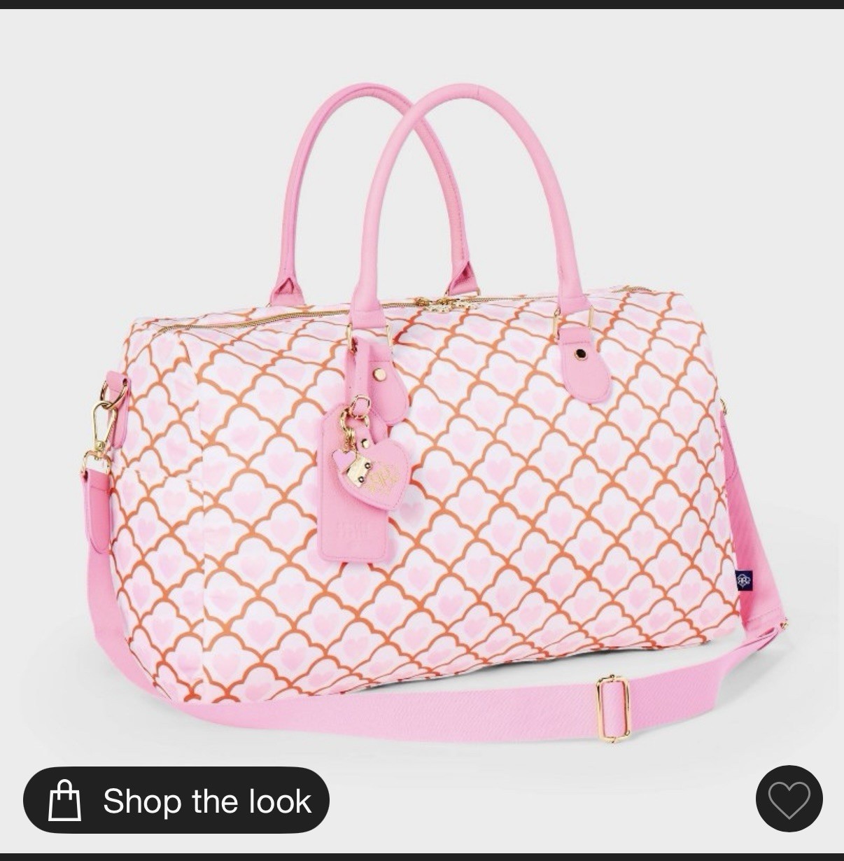 Roller Rabbit x Target Geo Hearts Softside Duffel Bag Pink SOLD OUT