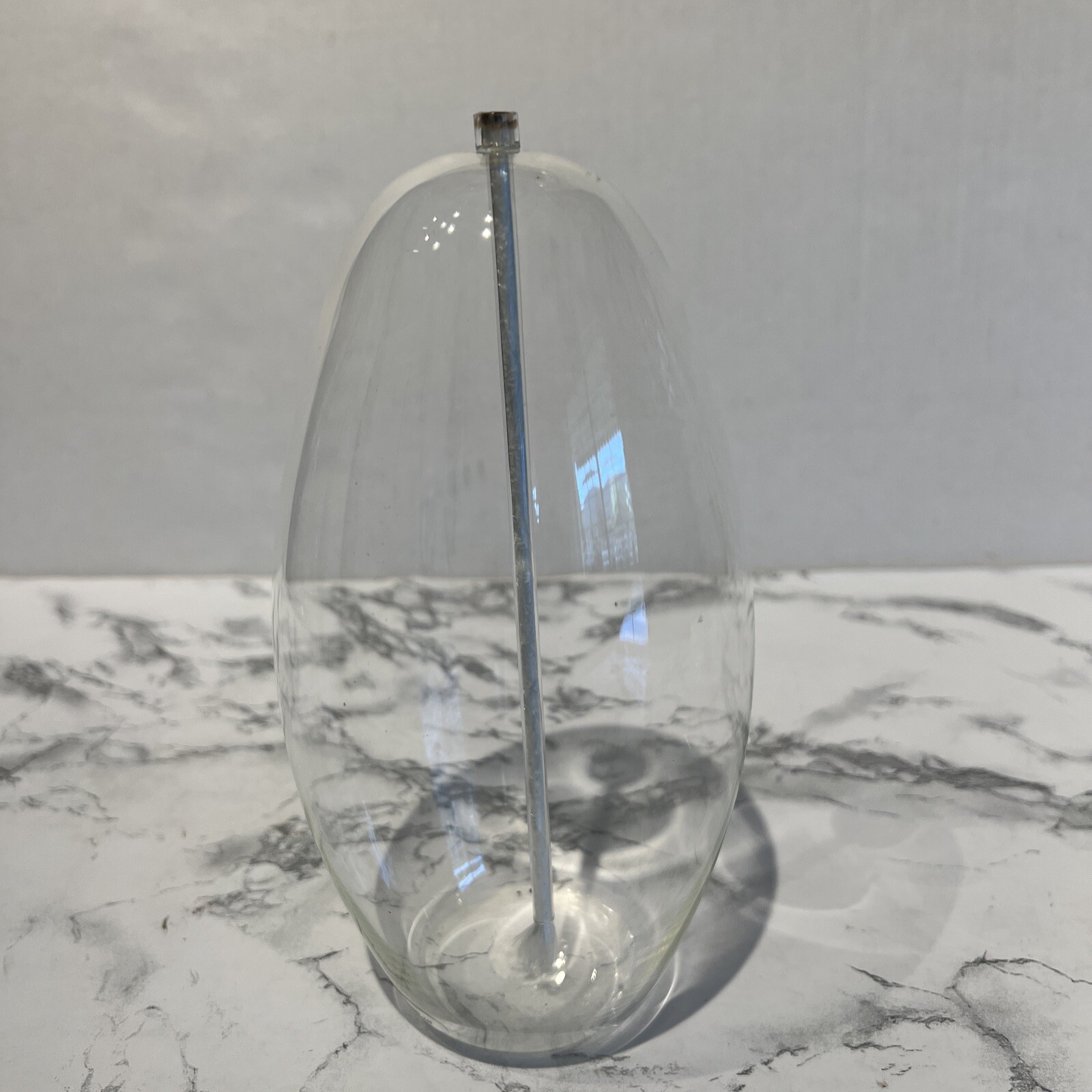 FLAWLESS Stunning FIRELIGHT Art Glass Handblown OIL CANDLE LAMP POD TABLE LIGHT