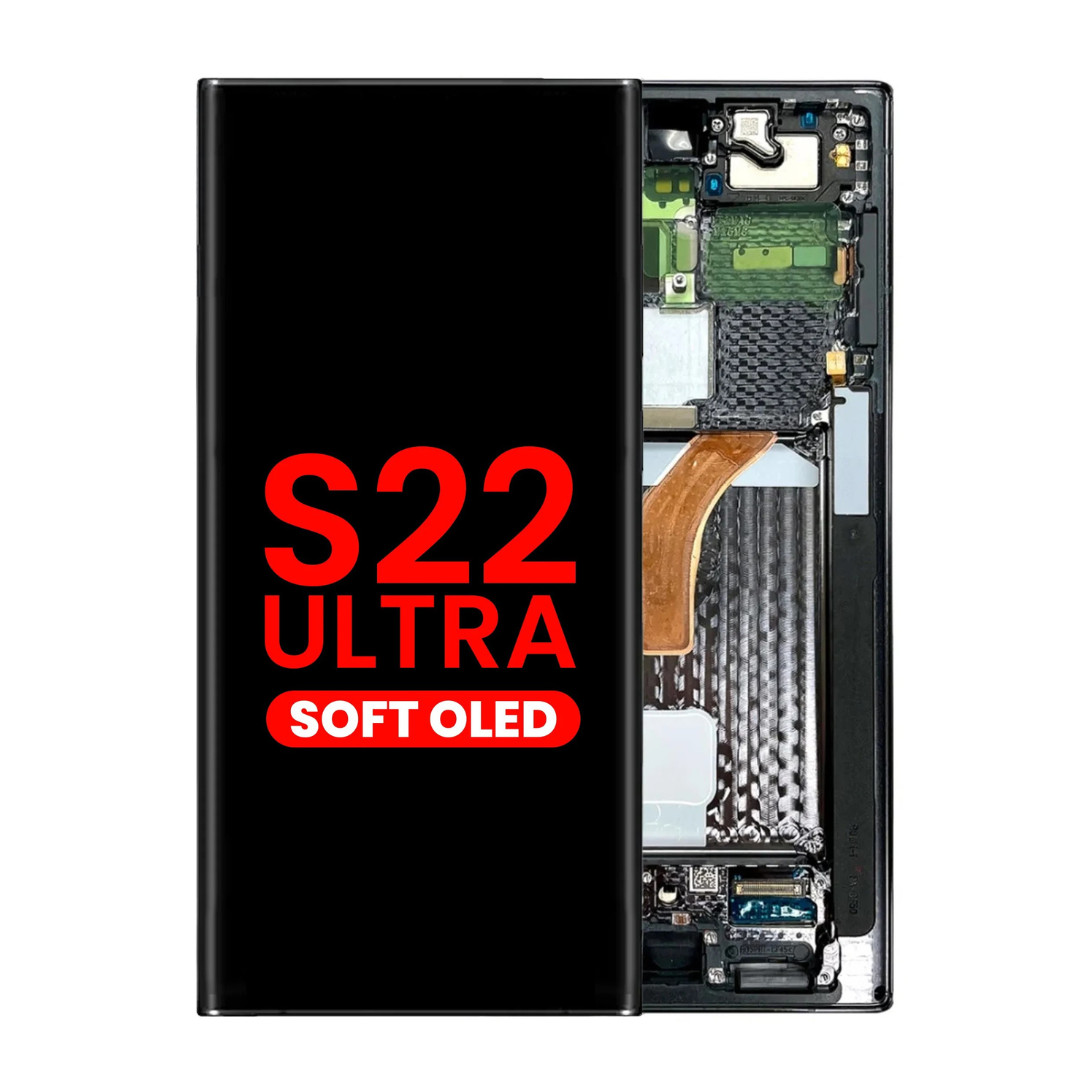 For Samsung Galaxy S22 Ultra LCD Touch Screen W/Frame Aftermarket Oled BLACK