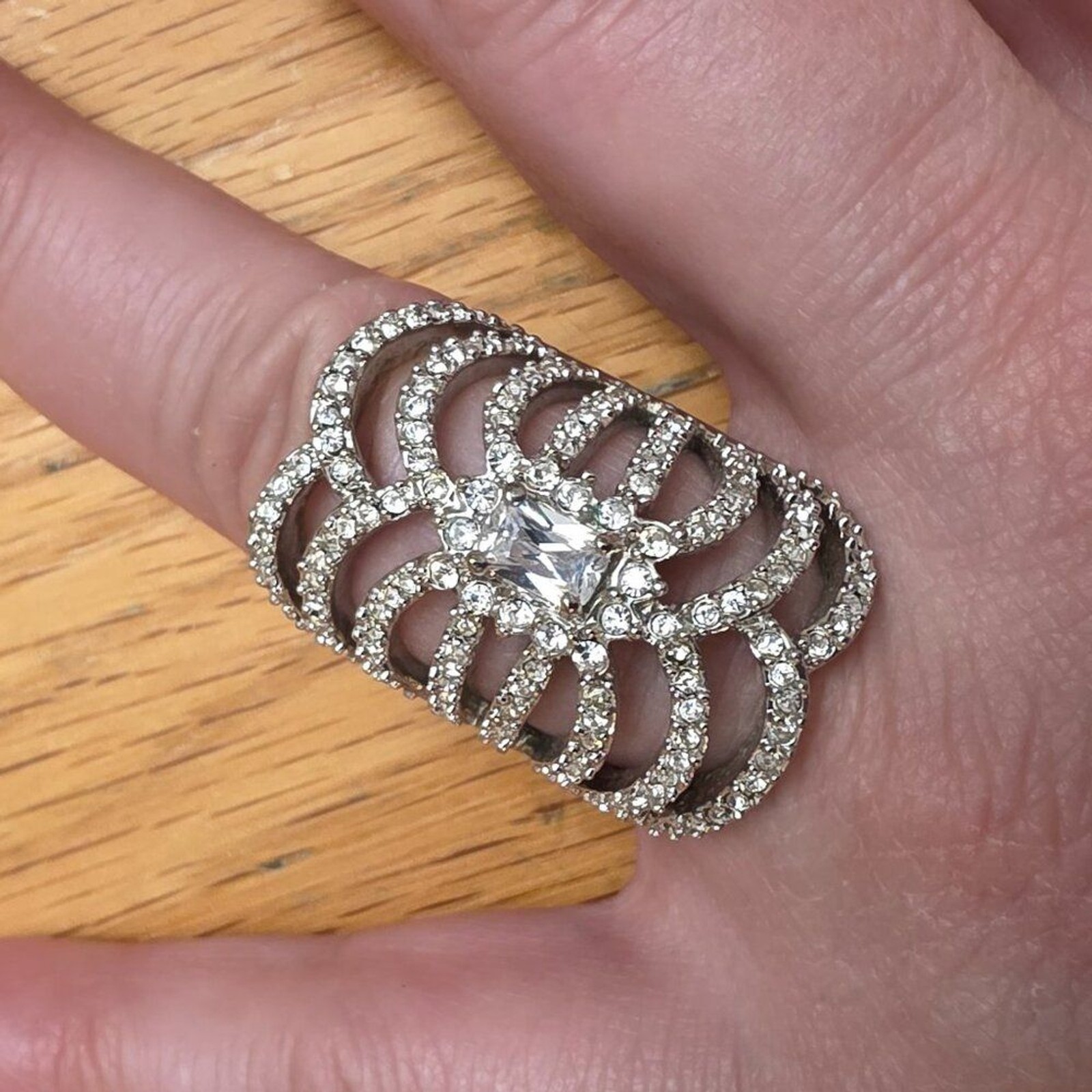 Claire's Multi-Stone Rhinestone Ring Size 10.5-11