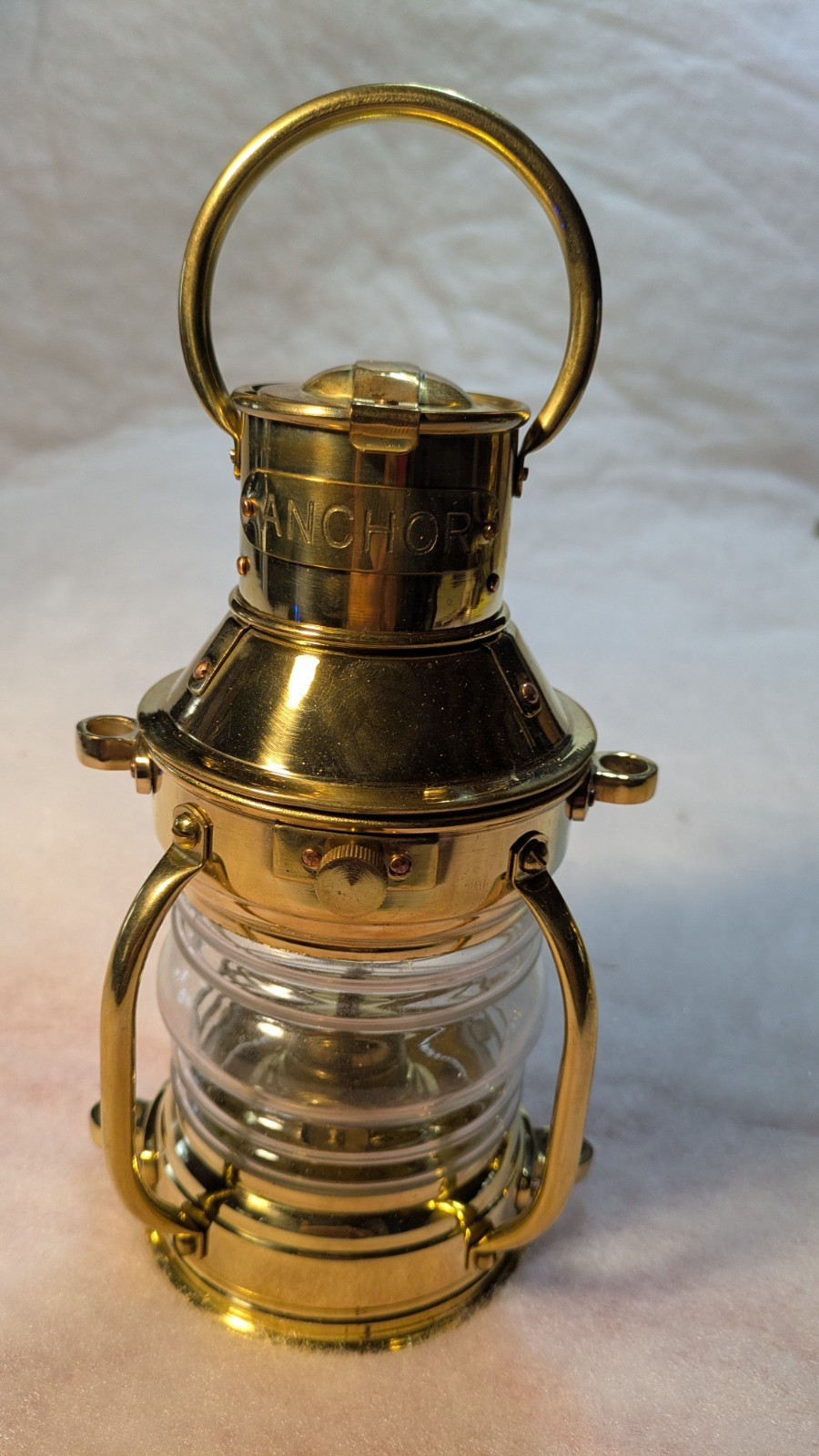 Anchor Brass and Copper Oil Lamp Heavy Duty 8"