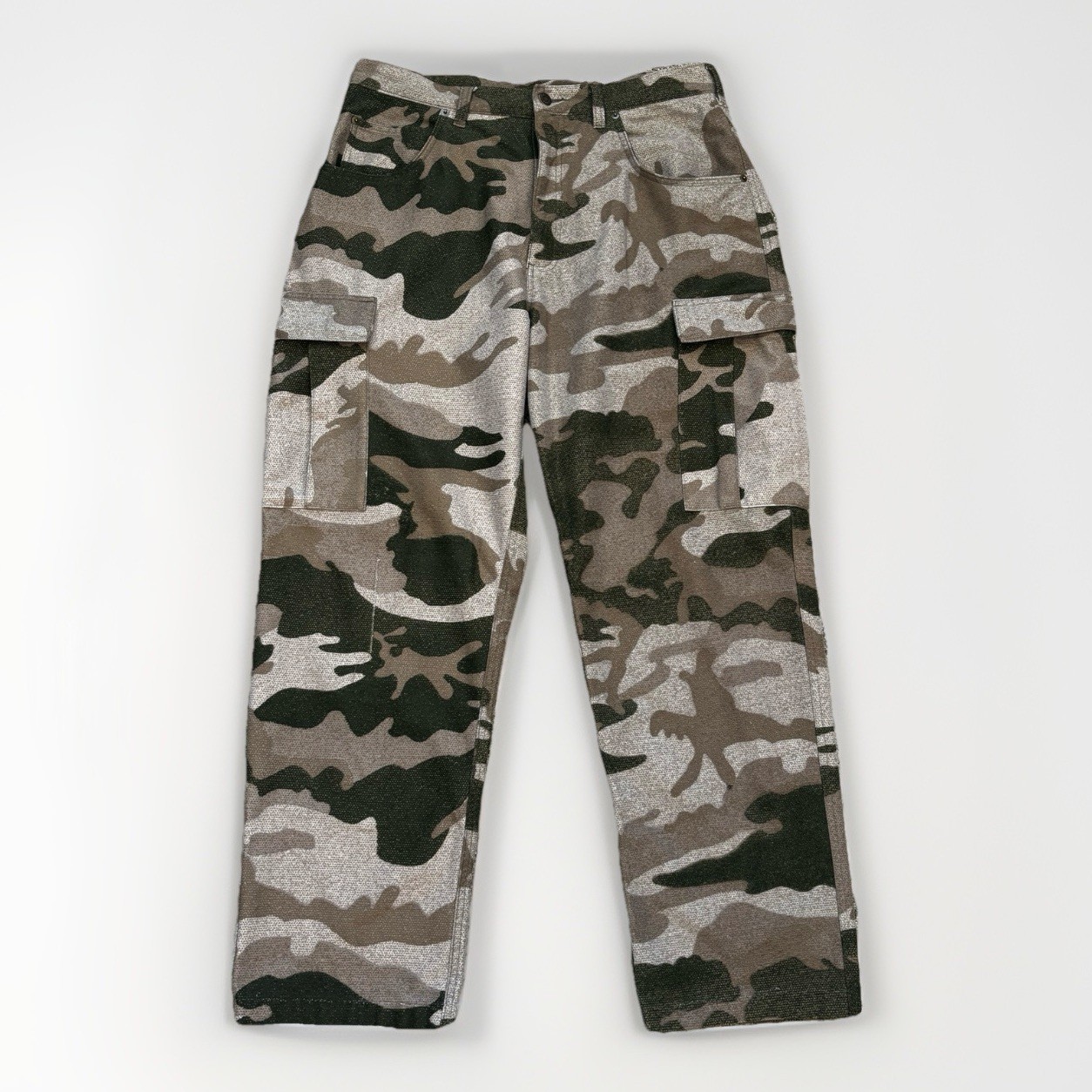 Cabela’s Microtex Outfitter Camo Hunting Pants Mens 34R 34x31.5 Cargo Camouflage