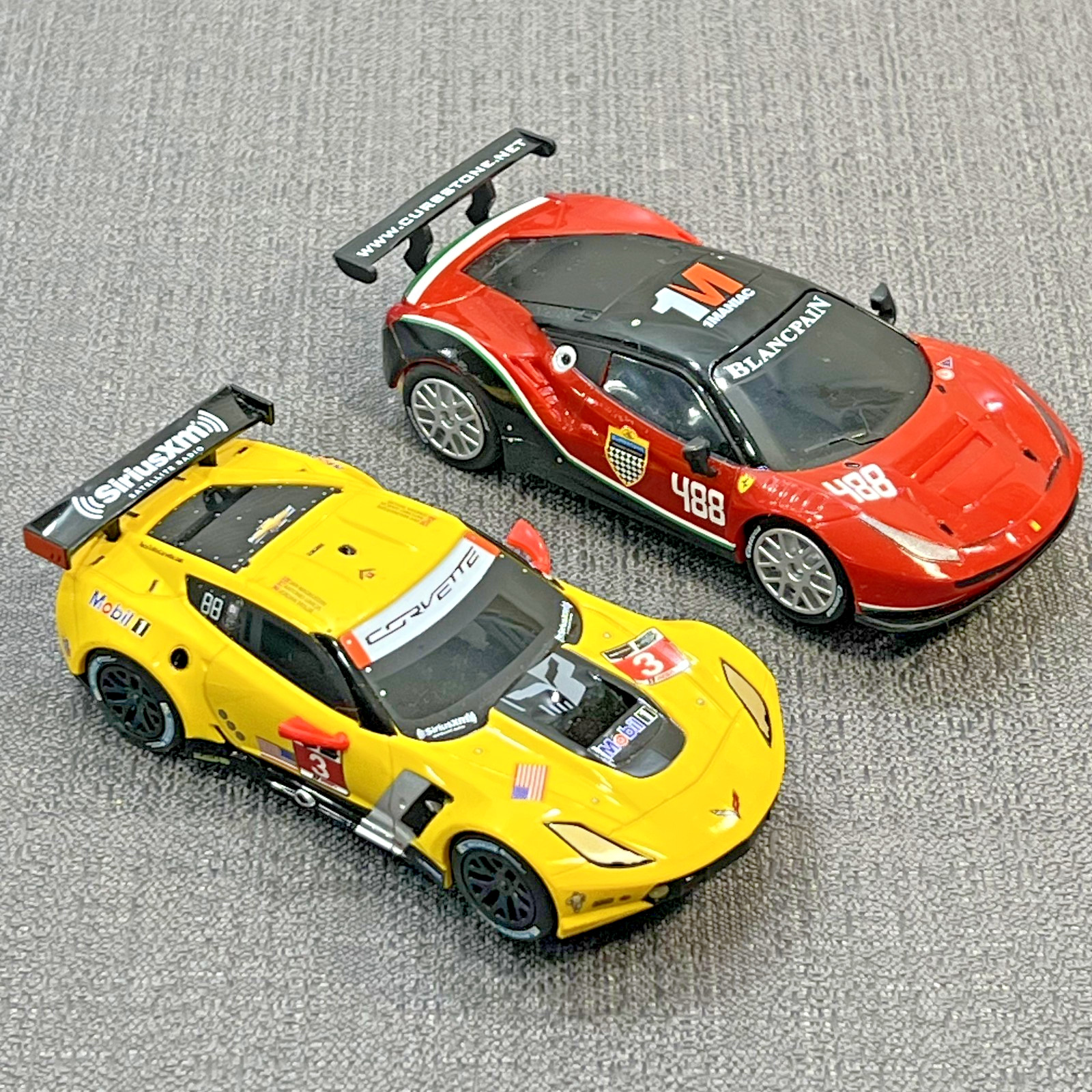 Carrera GO 1/43 Scale Chevy Corvette C7 Ferrari R Slot Cars Lot