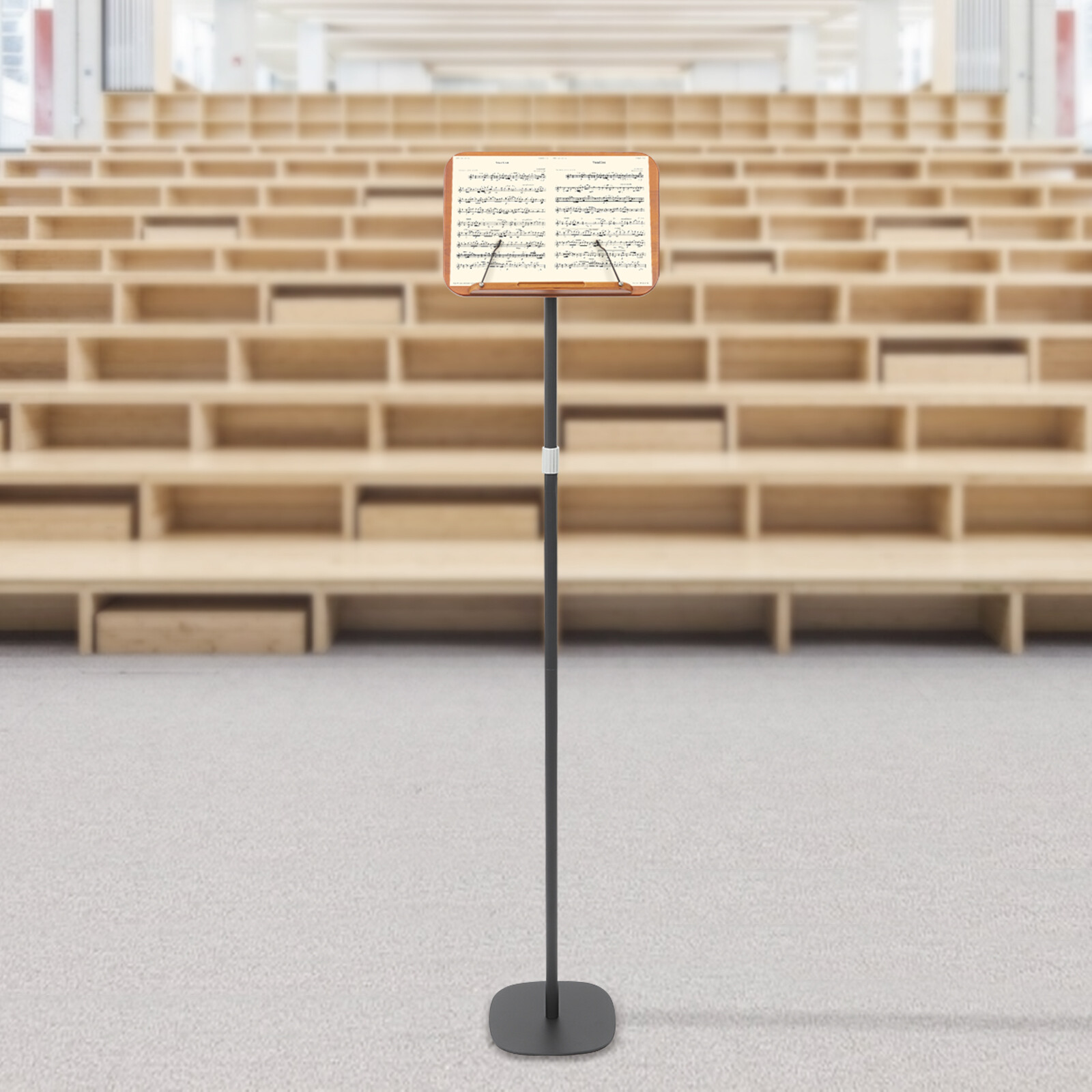 Wooden Iron Music Stand, Wood Book Stand, Multifunction Floor Mount Book Stand