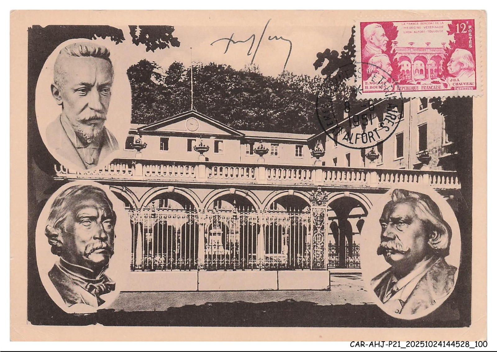 CAR-AHJP21-1103-MAXIMUN Card - Lyon - The Oldest Veterinary School