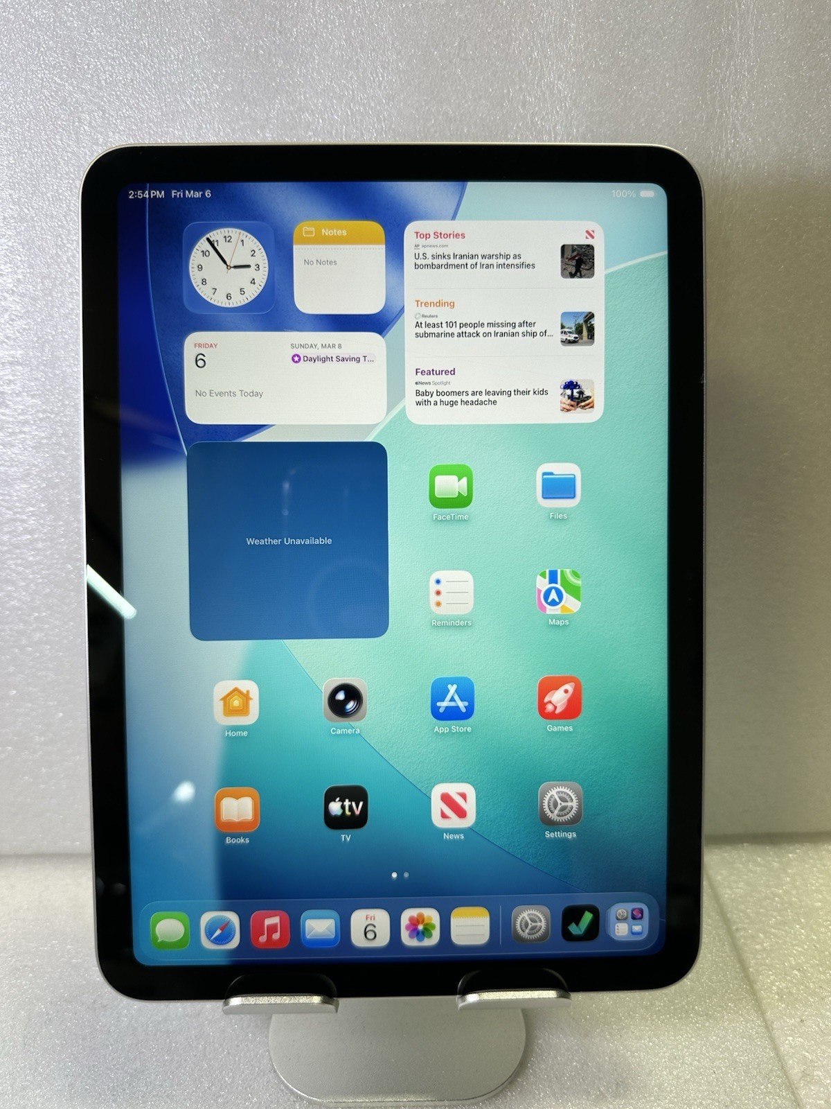 Apple iPad (10th Generation) A2696 64 GB, Wi-Fi, 10.9 in - Silver #E1.05