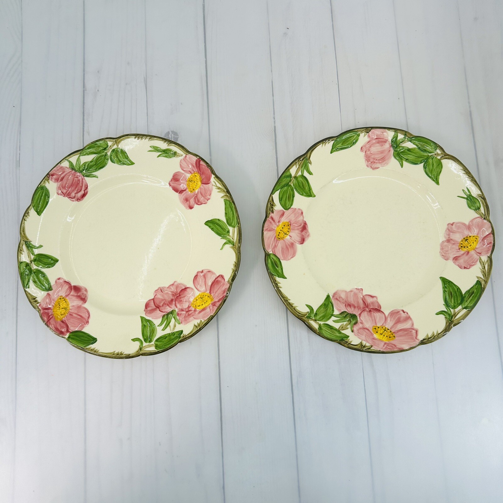 Franciscan Desert Rose 8" Salad Cake Plate Made in USA Set of 2 Replacement