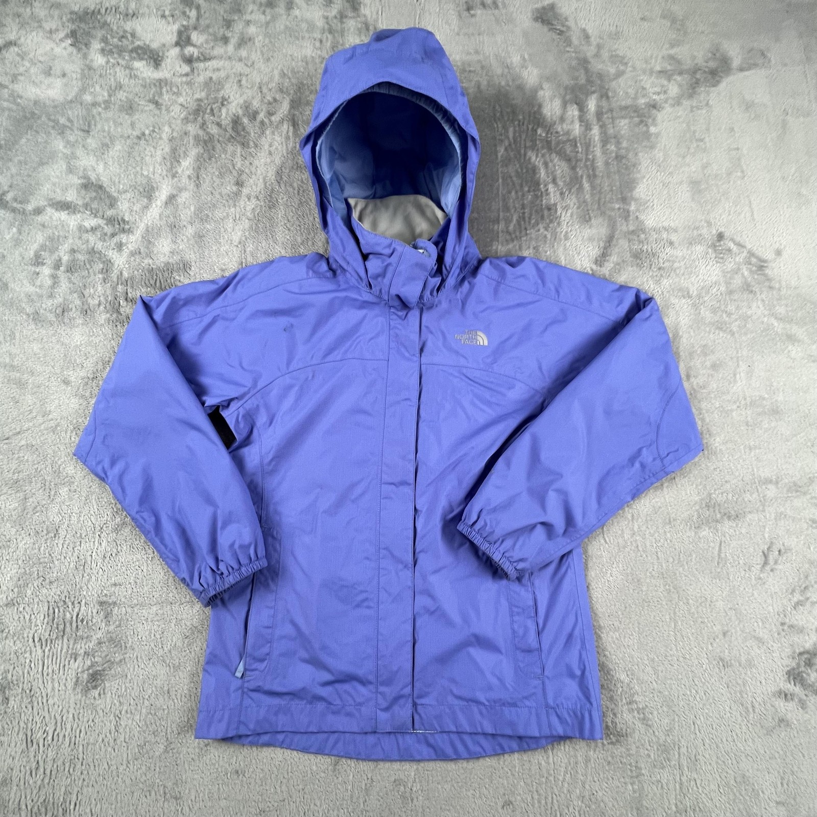 The North Face Jacket Girls Medium 10/12 Purple DryVent Hooded Rain Waterproof
