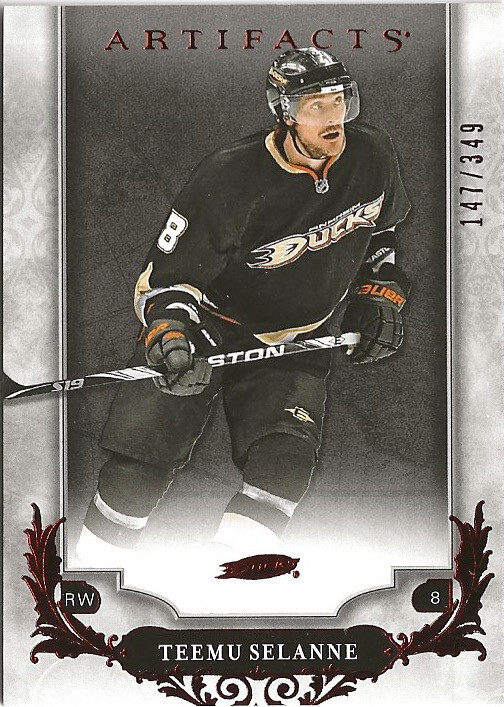 2018-19 Upper Deck Artifacts Teemu Selanne Red 147/349 Anaheim Ducks