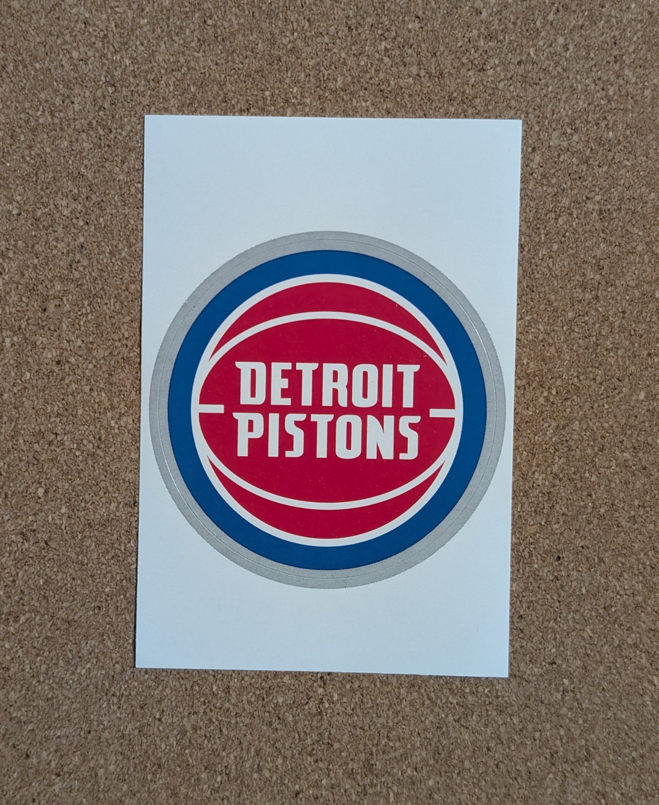 Detroit Pistons Logo Sticker - 2016 NBA Vending Series - A & A - Basketball 