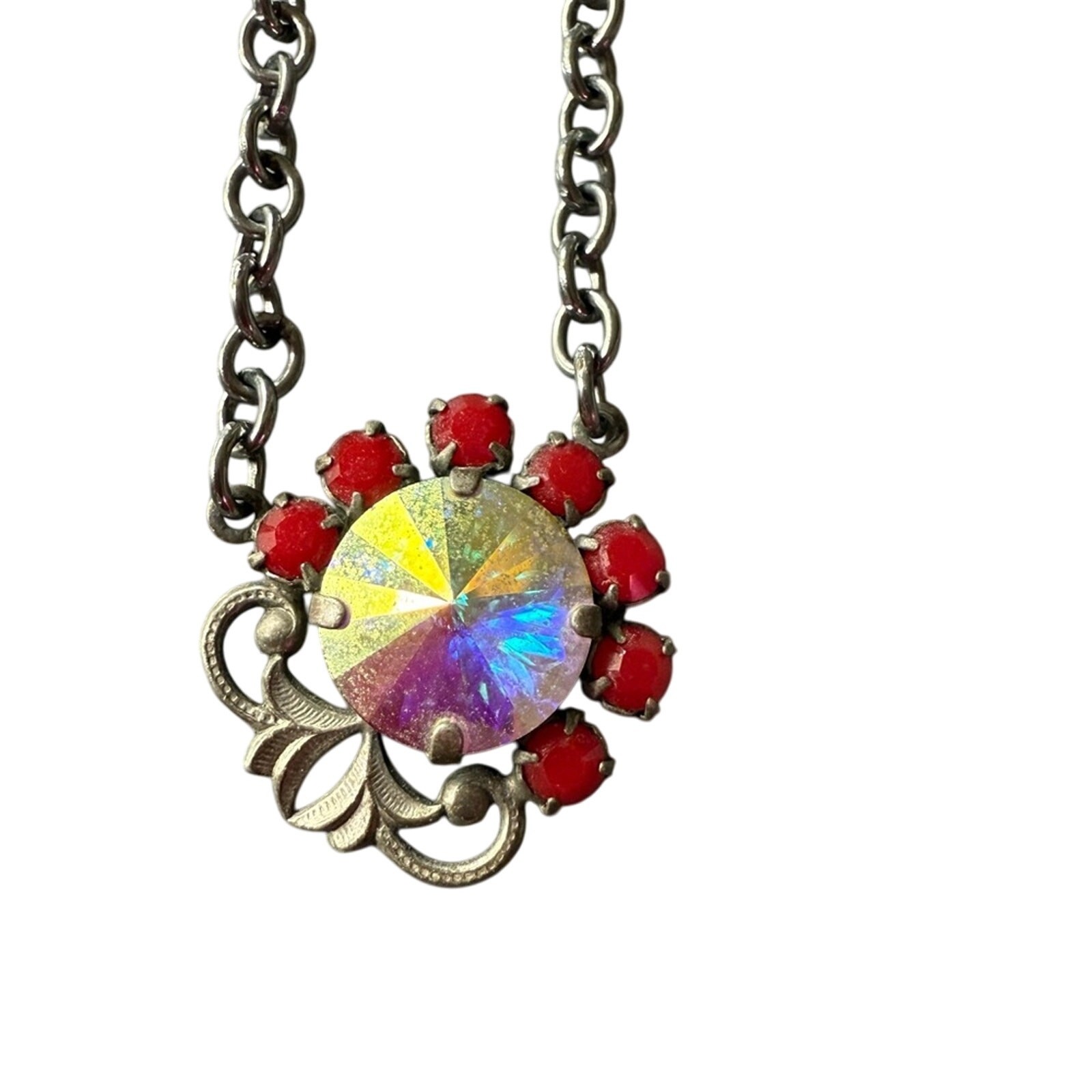Sabika Crystal Summer 2013 Flower Pendant Necklace