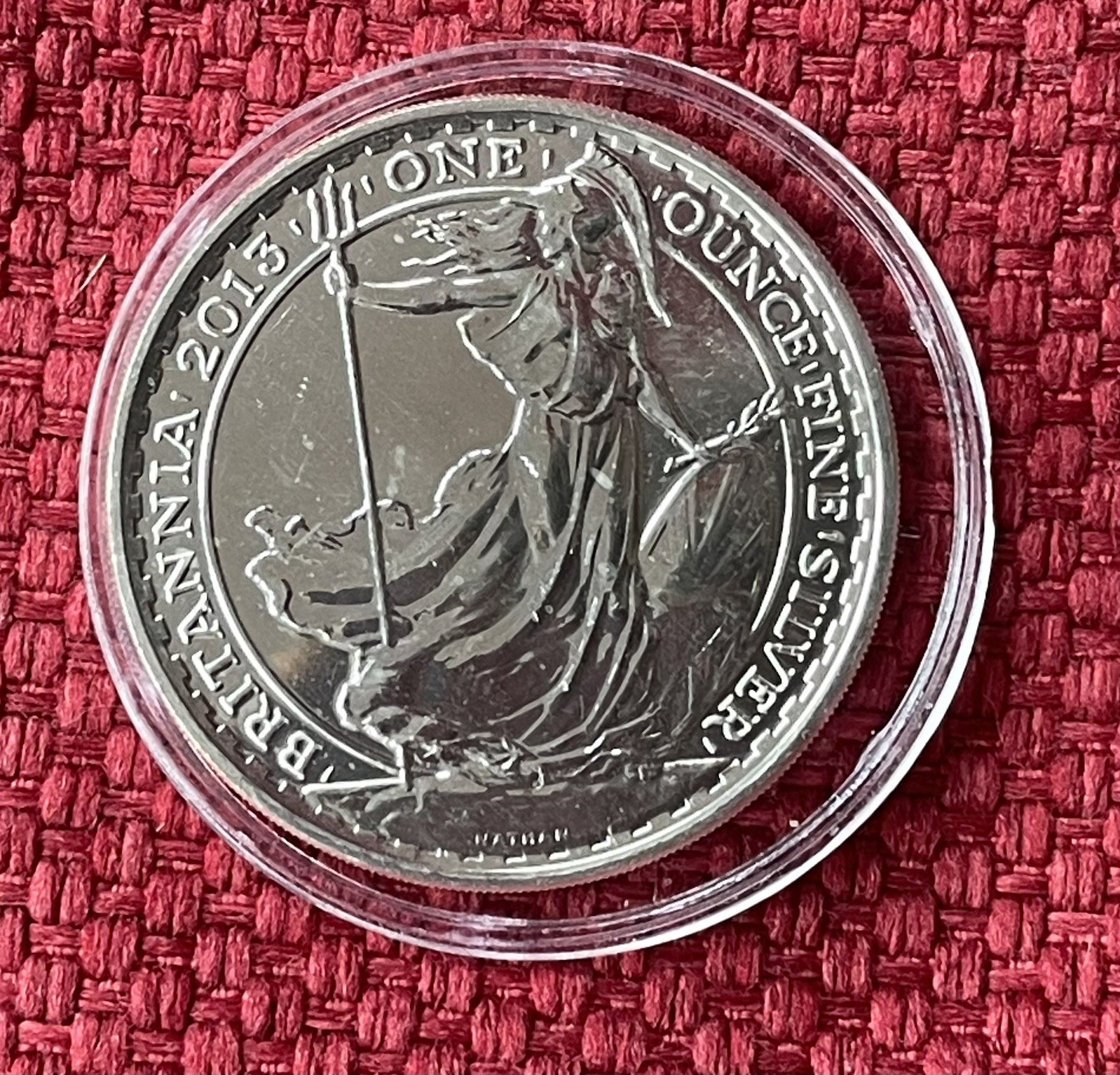 2013 Silver Britannia 1oz Coin - capsule