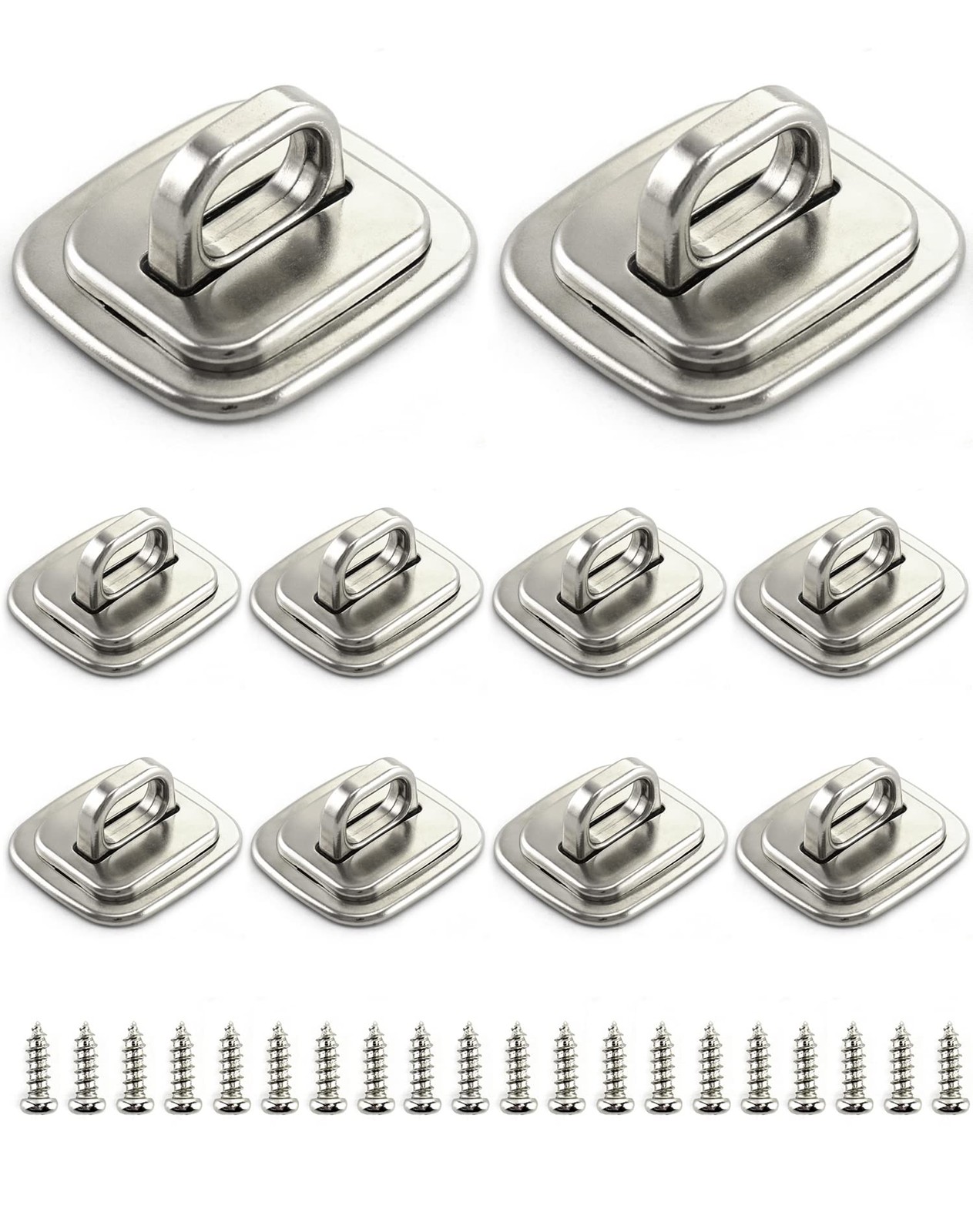 QWORK Laptop Cable Lock Anchor, 10 Pack Steel Desk Mount Anchor 10 