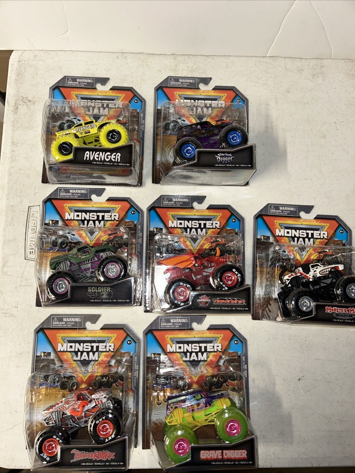 monster jam 1:64 series 35 lot of 7 trucks 2023
