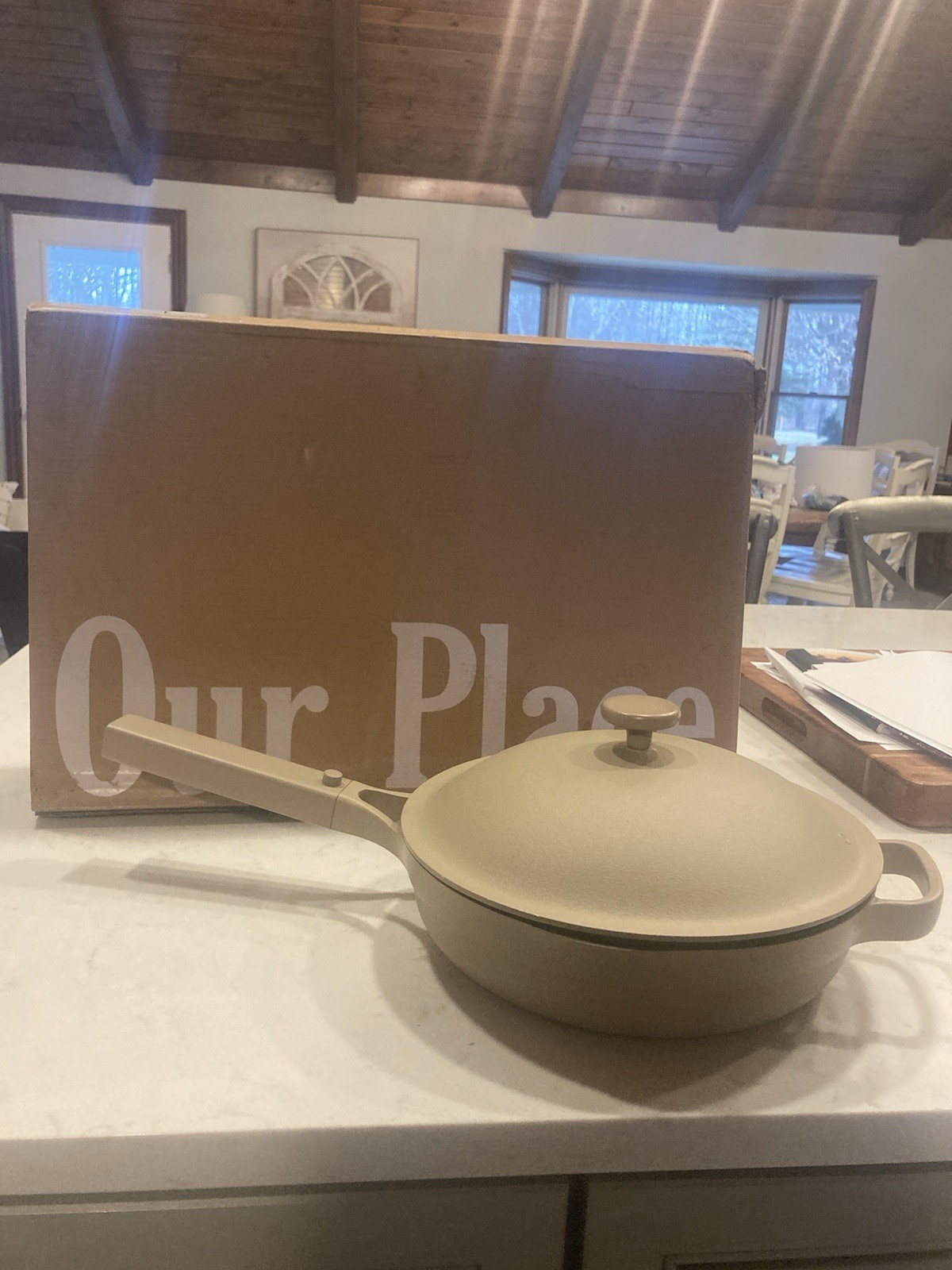 Our Place Large Always Pan 4 QT With Lid And Stainless Steel Steamer Basket 