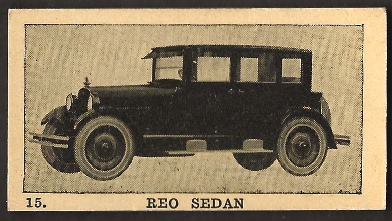 1920s REO Sedan Automobile Card V60-1 Neilson’s Chocolate #15 Car Trading  Card