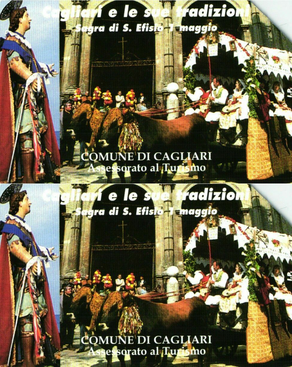 G 504 C&C 2553 2 Used Phone Cards Cagliari And Its Traditions
