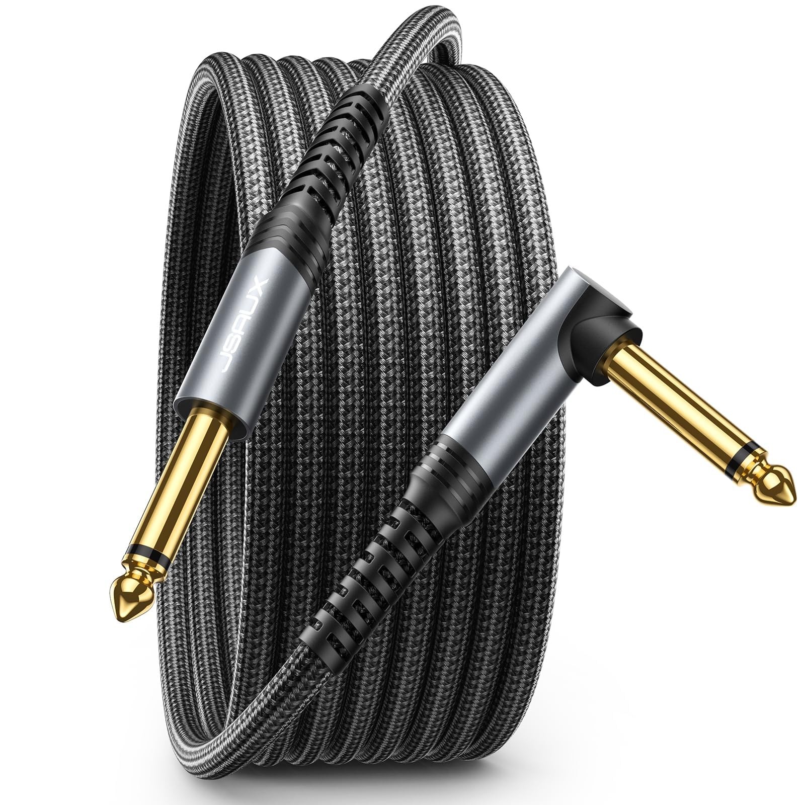 JSAUX Guitar Cable 6.6 ft, Amp Cord for Electric 6.6ft, Grey 