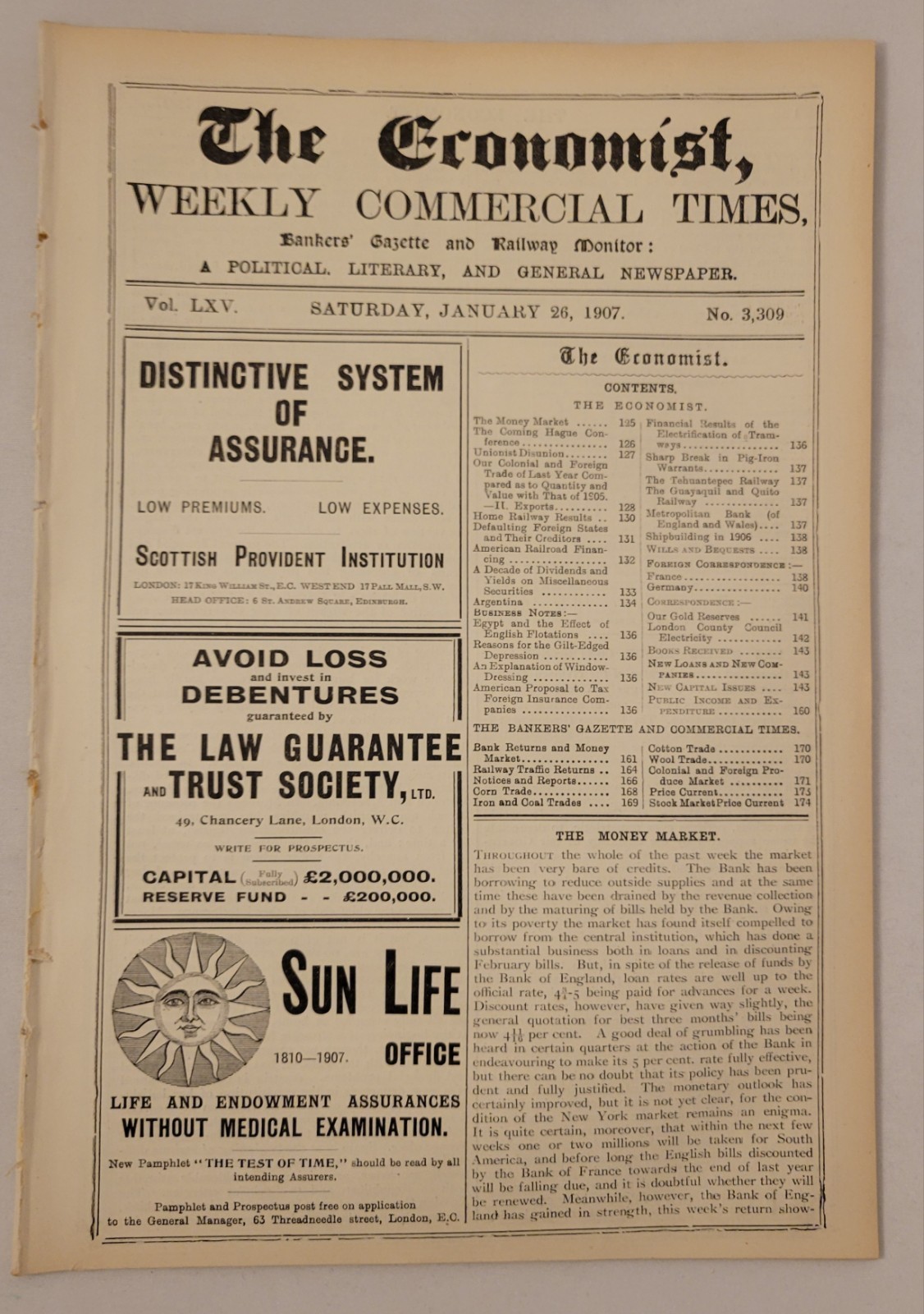The Economist, Weekly Commercial Times - Saturday, January 26, 1907