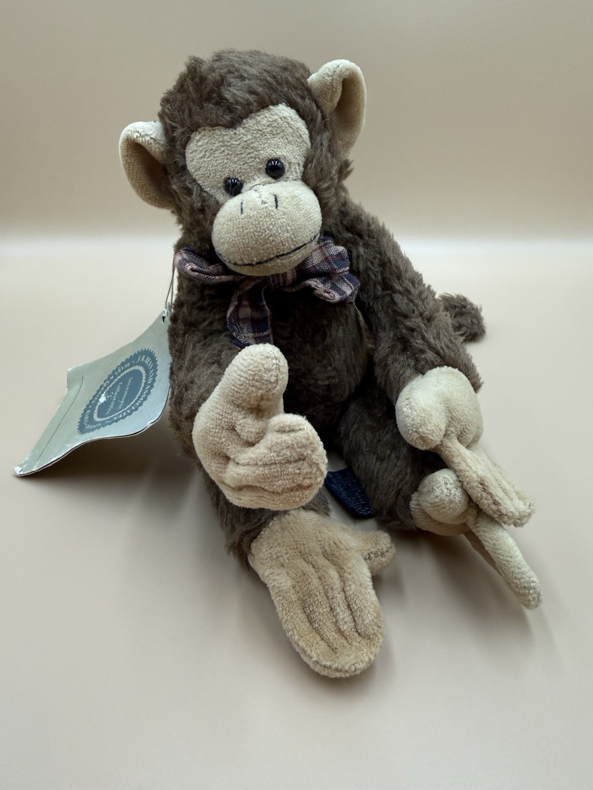 Vintage The Boyds Collection Brown Monkey JB Bean Series 1985-98 9" With Tags