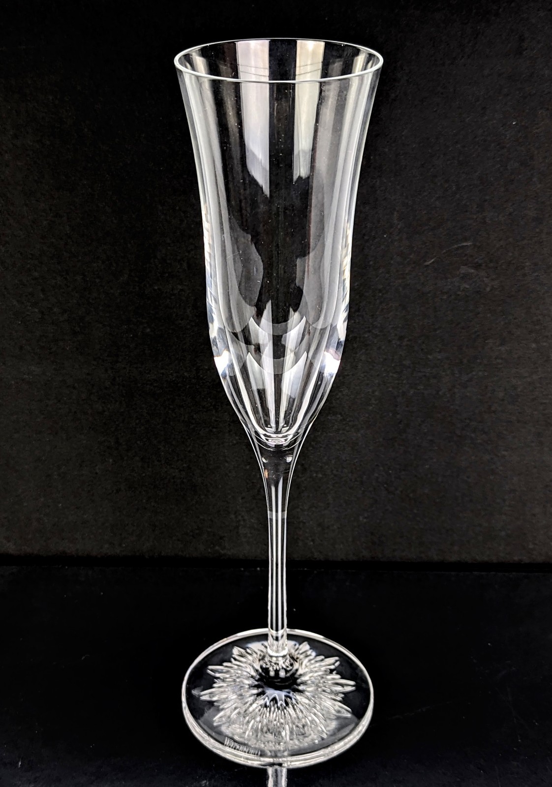 Waterford Crystal Clear Tall Flute Champagne Glass 8oz  11" H