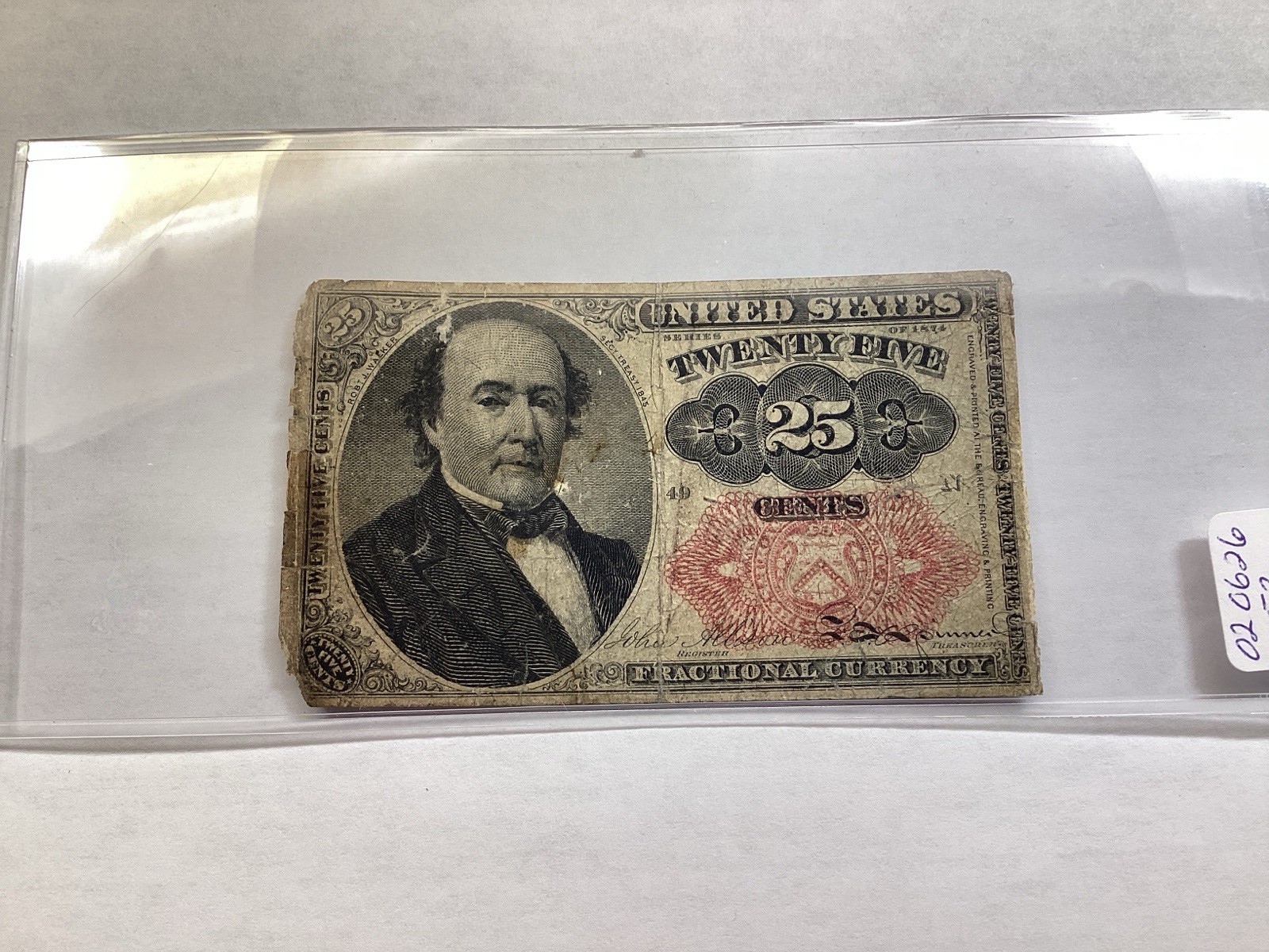 1874 25¢ Cents Fifth Issue US Fractional Currency 020626 53re