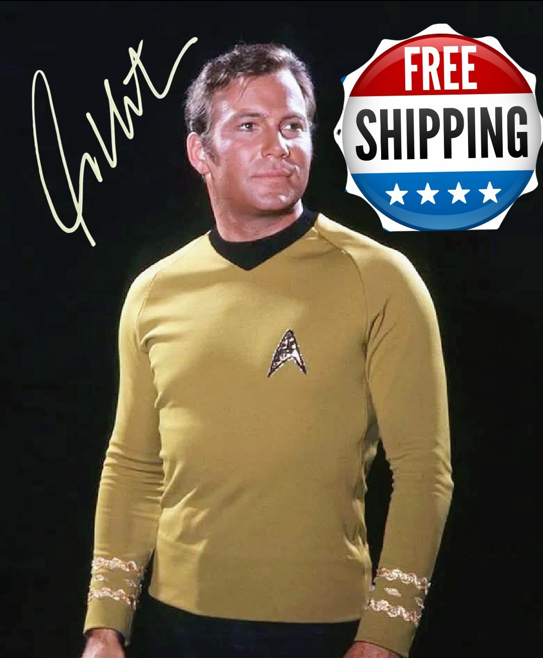 Framed William Shatner Star Trek Signed 8x10 Autographed Photo reprint 