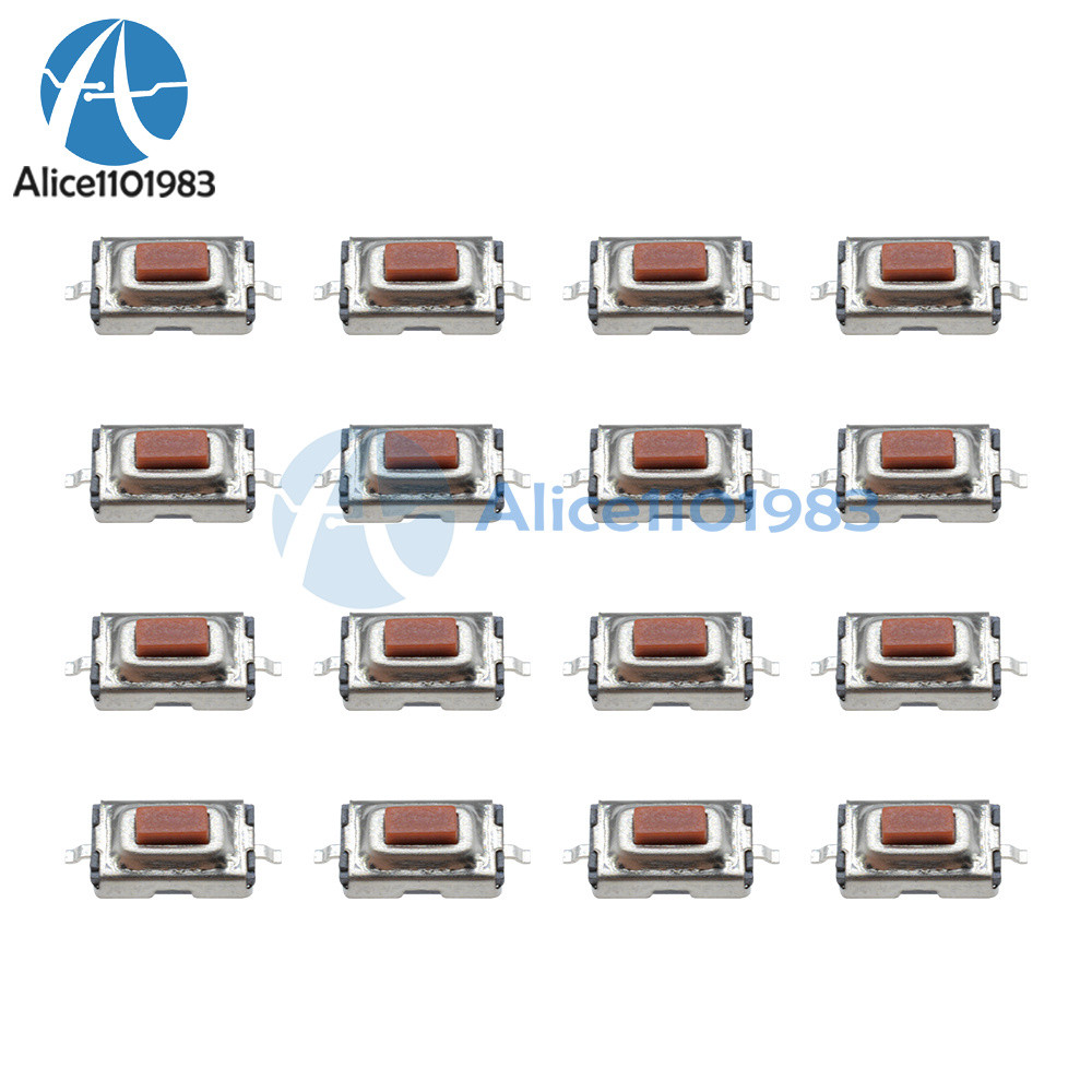100pcs 3X6X2.5mm Tactile Push Button Switch Tact Switch Micro Switch 2 Pin SMD A