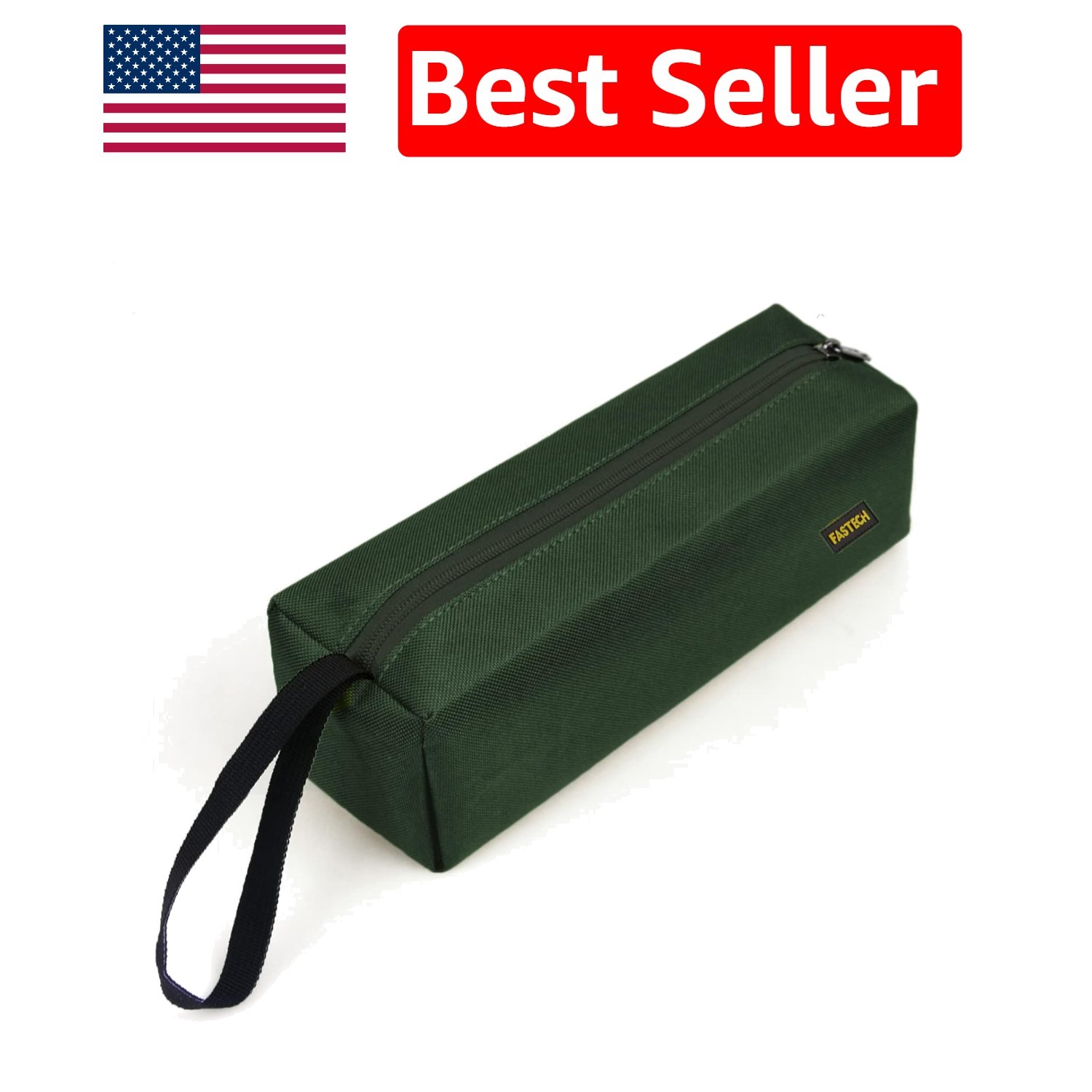 Compact Green Zipper Utility Tool Bag - Organized Storage for Any Tools