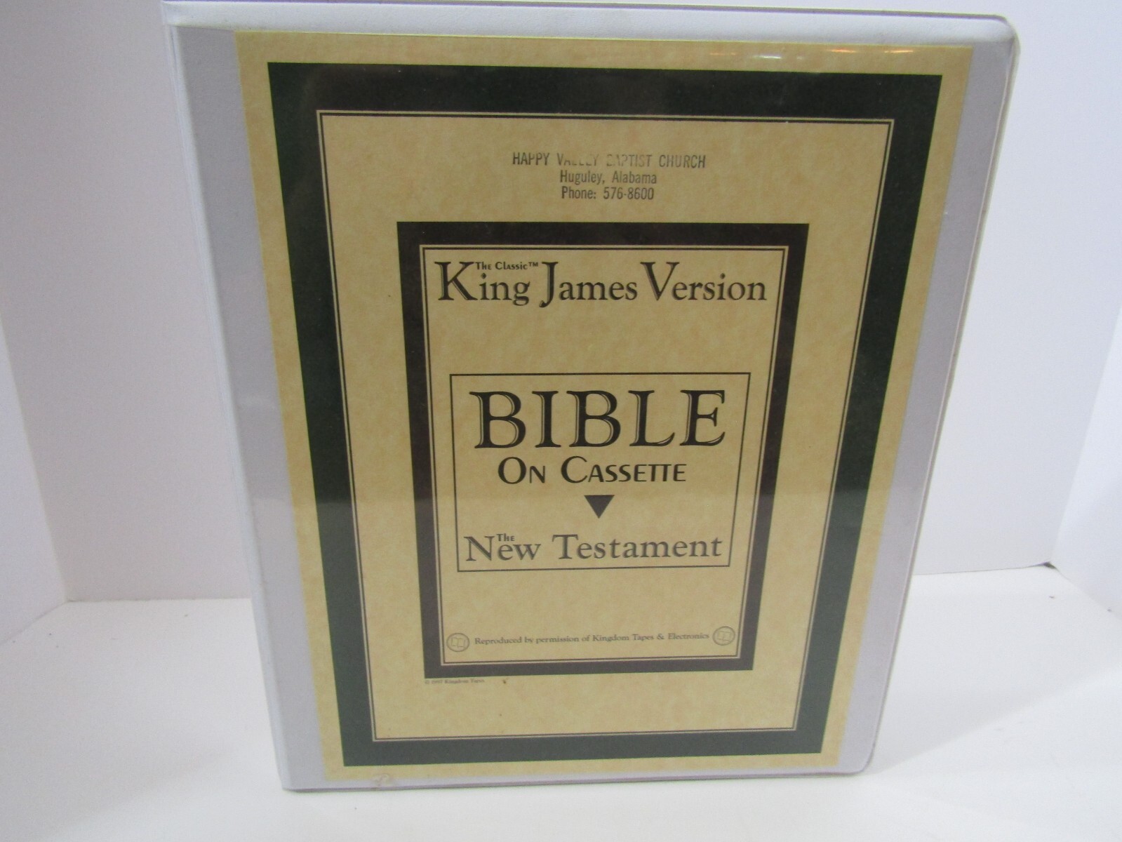 KJV KING JAMES VERSION BIBLE ON CASSETTE NEW TESTAMENT
