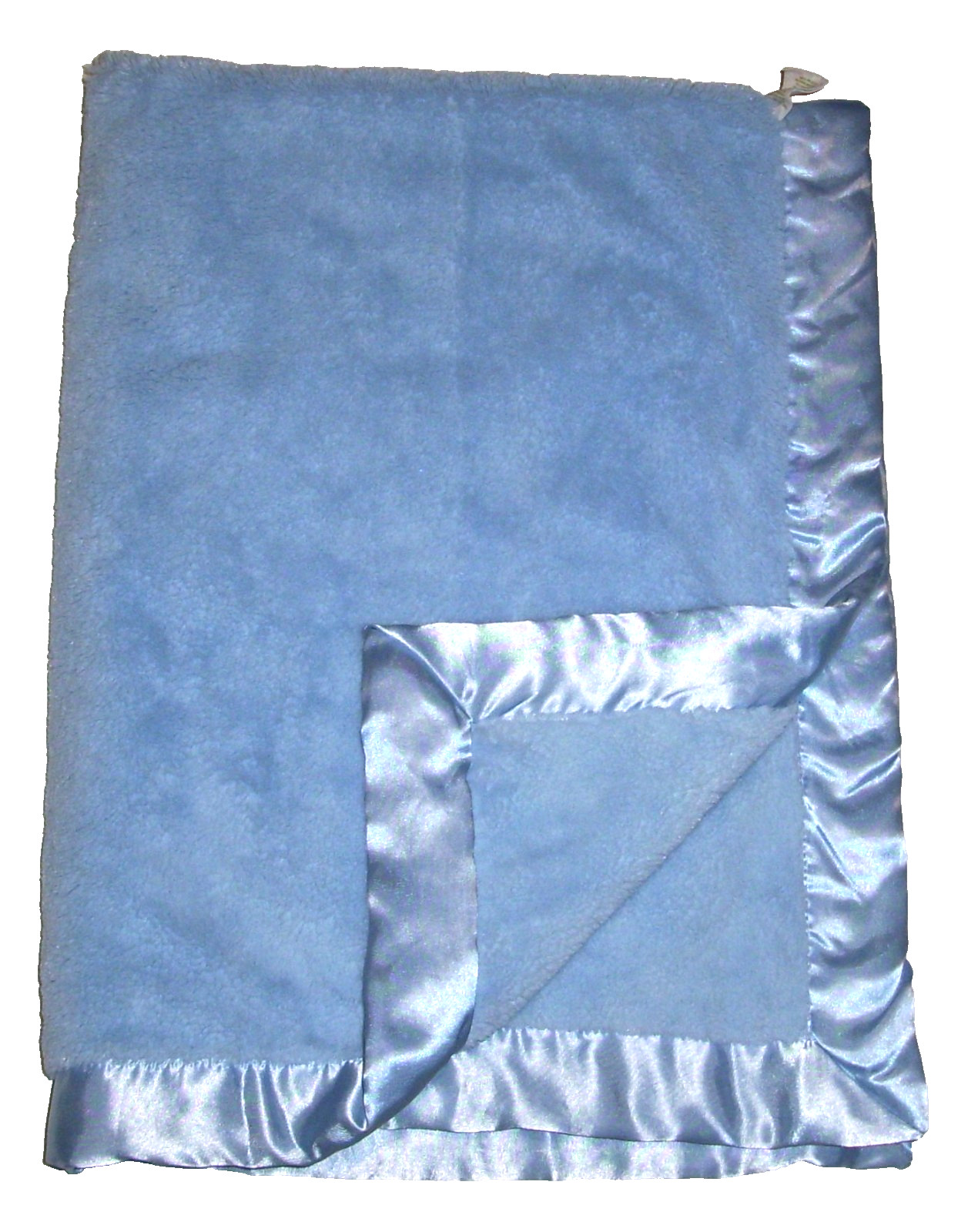 Circo Target BLUE Baby Blanket Ultra Thick Furry Plush Satin Trim Lovey 30x40"