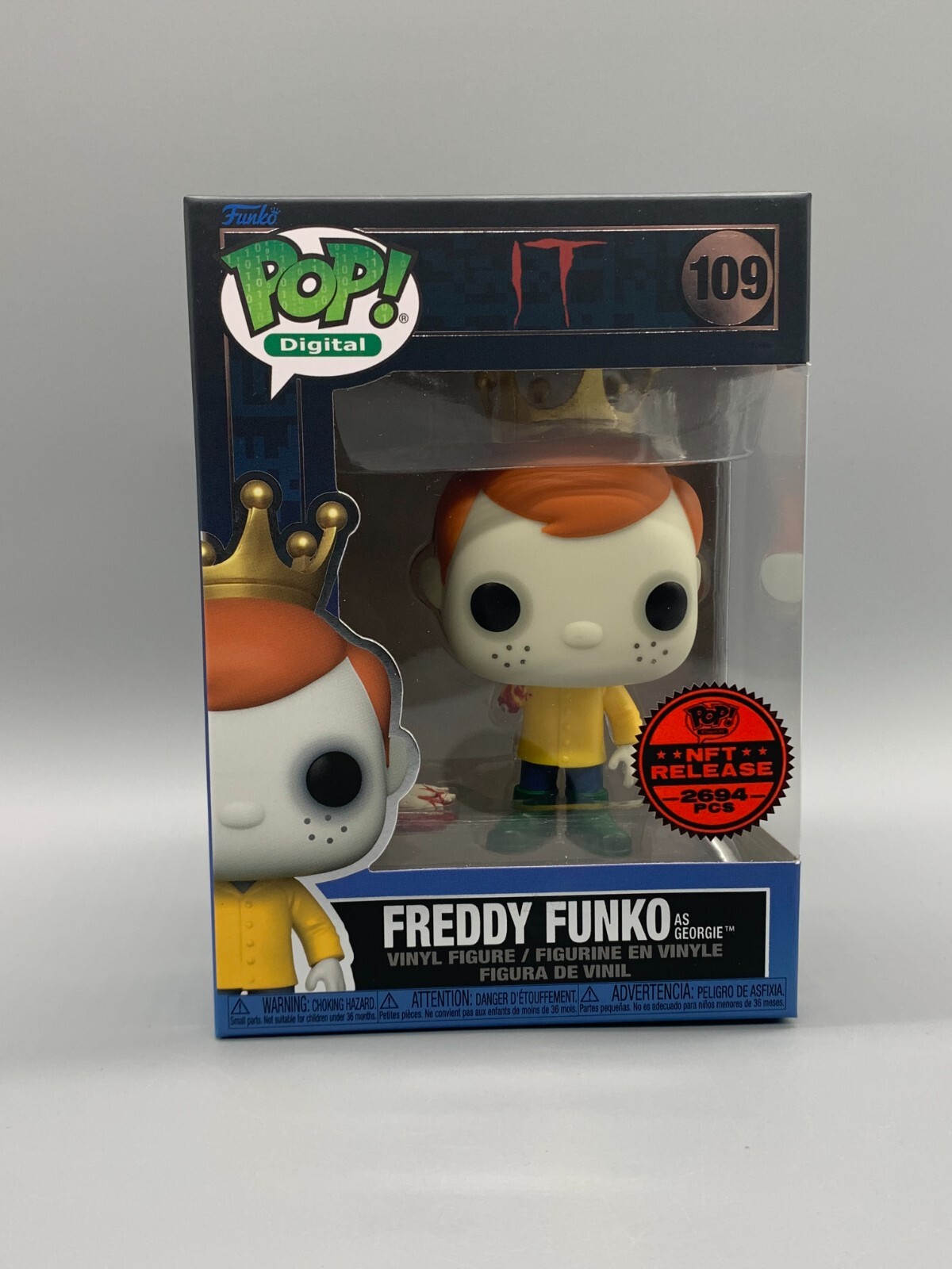 FUNKO POP! #109 FREDDY FUNKO AS GEORGIE IT *LE 2694* N FT EXCLUSIVE W/ PROTECTOR
