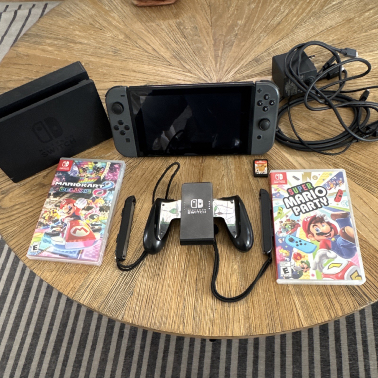 Nintendo Switch Console w/ Mario Kart 8 Deluxe, Super Mario Party, Controllers,…