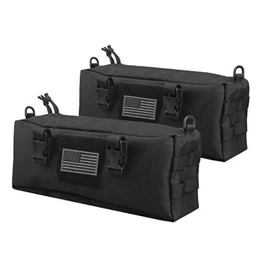  Tactical Pouch Multi-Purpose Large Capacity Increment Pouch Black (2 PCS)