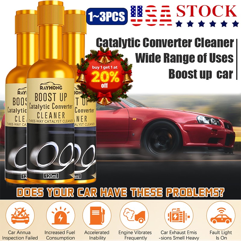 Boost Up Vehicle Engine Catalytic Converter Cleaner Cleaning Multipurpose 1-3PCS