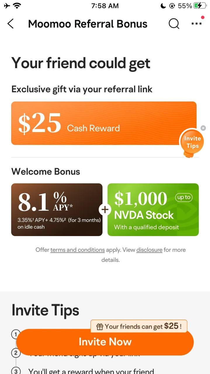 MooMoo Referral with $100 Cash (quick payout)