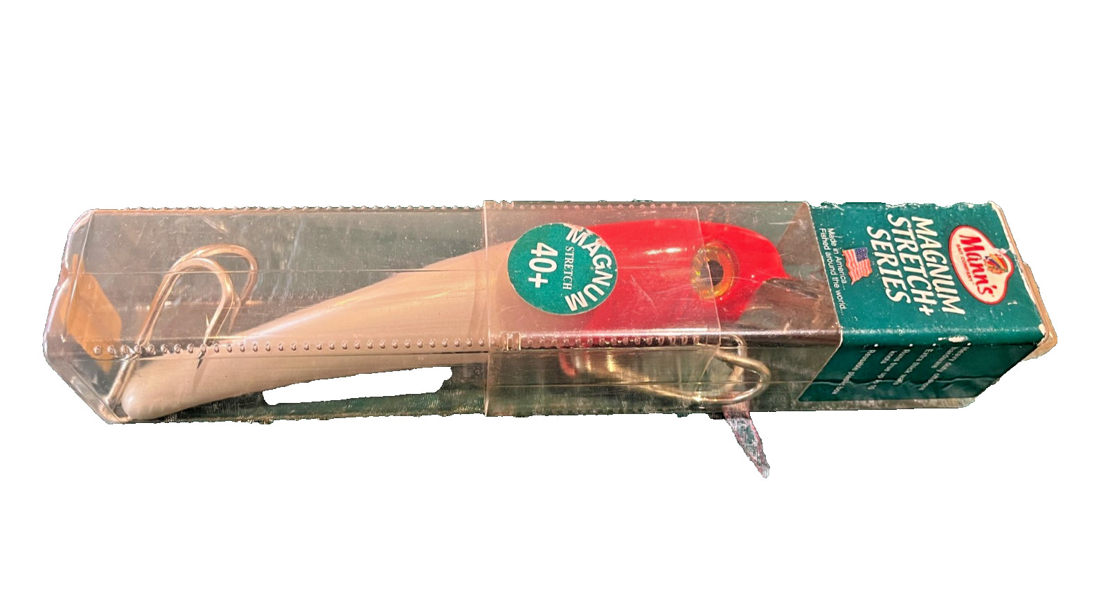 Manns Stretch 40+ Bait Lure Diving Saltwater Fishing Red HEAD NEW IN ORIGINAL PK