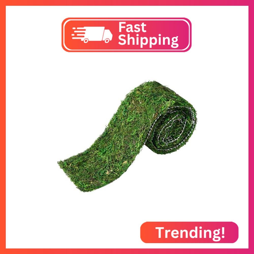 40'' x 6'' Moss Roll, Dried Moss Table Runner Green Moss Sheet for Crafts Preser