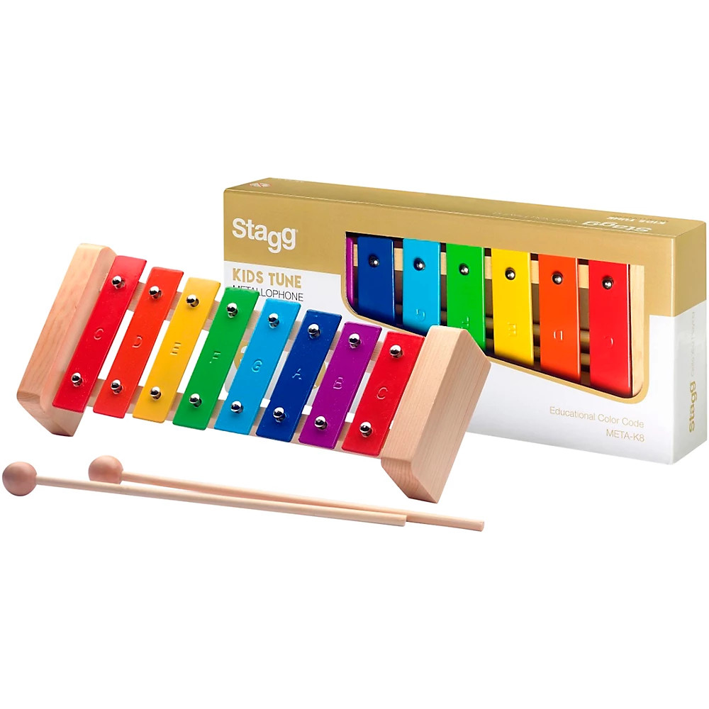Stagg Metallophone with 8 Rainbow Keys
