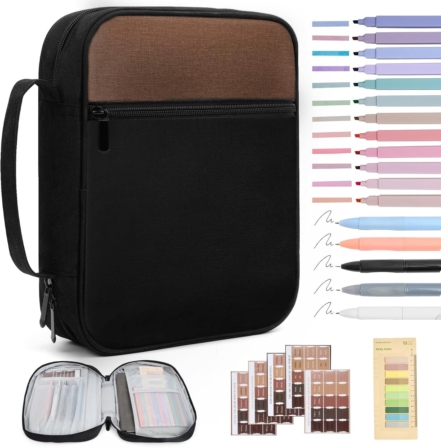 Bible Cover Bible Case for Men Canvas Carrying Cases Book Protector Case Bible B