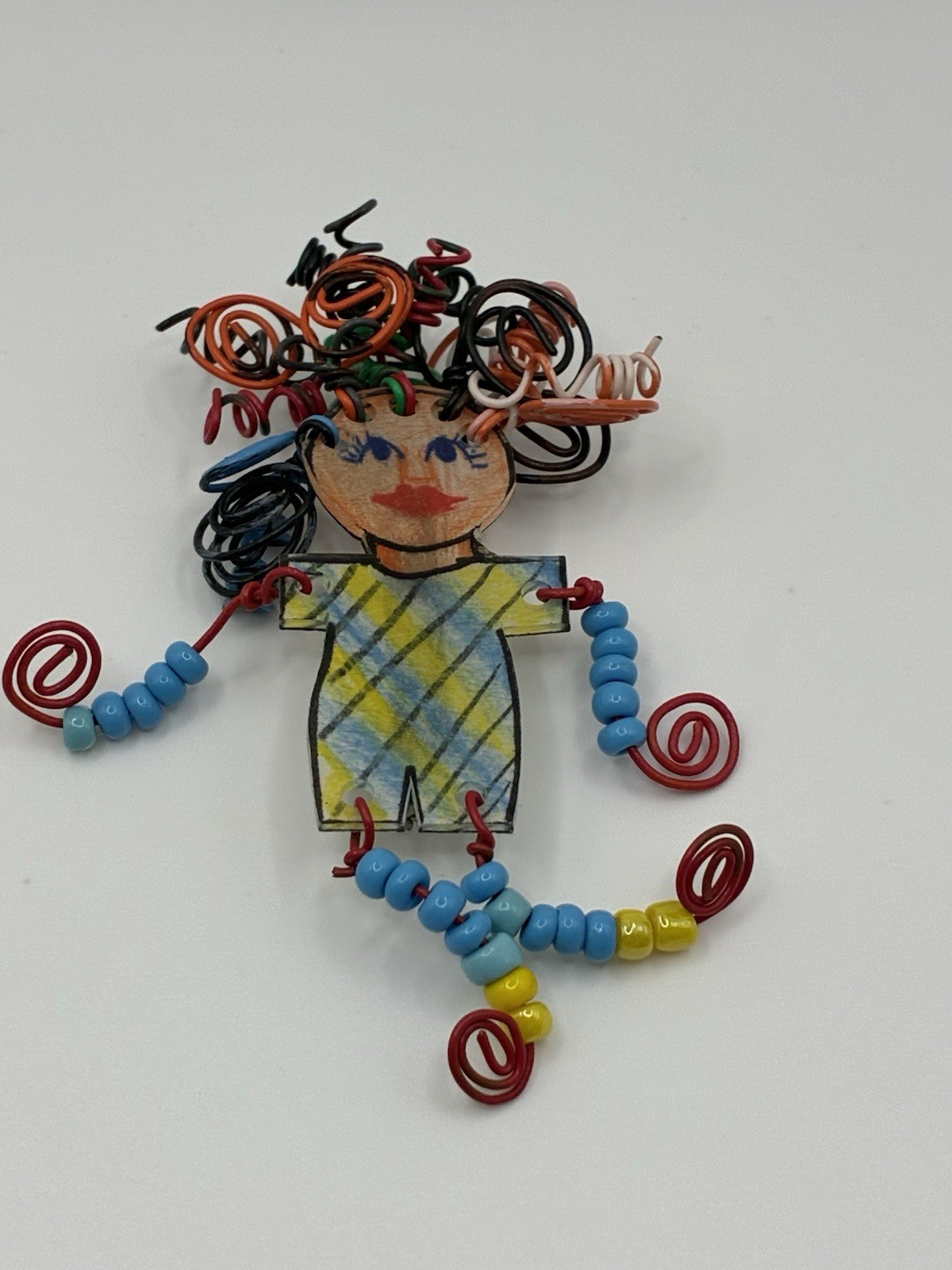 Super Cute Girl Pin Multicolored 3”