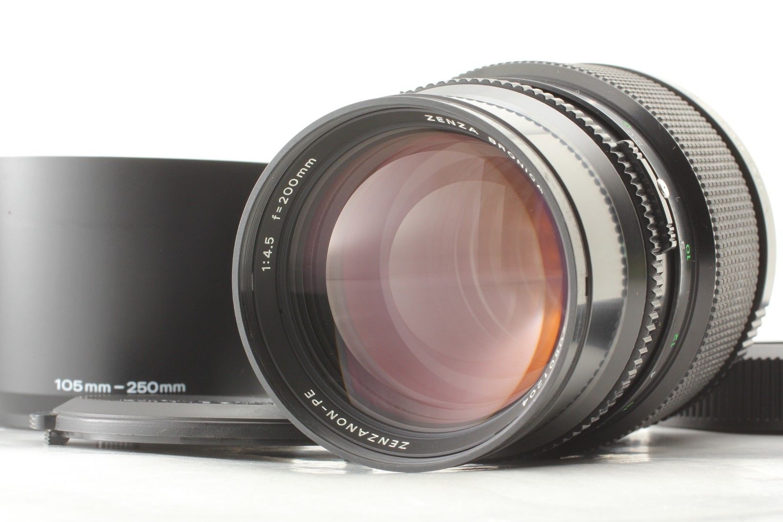 [MINT w/ Hood] Zenza Bronica Zenzanon PE 200mm f/4.5 Lens ETRS ETRSi From Japan